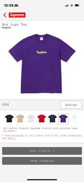 Supreme Purple Box Logo Tee | Grailed