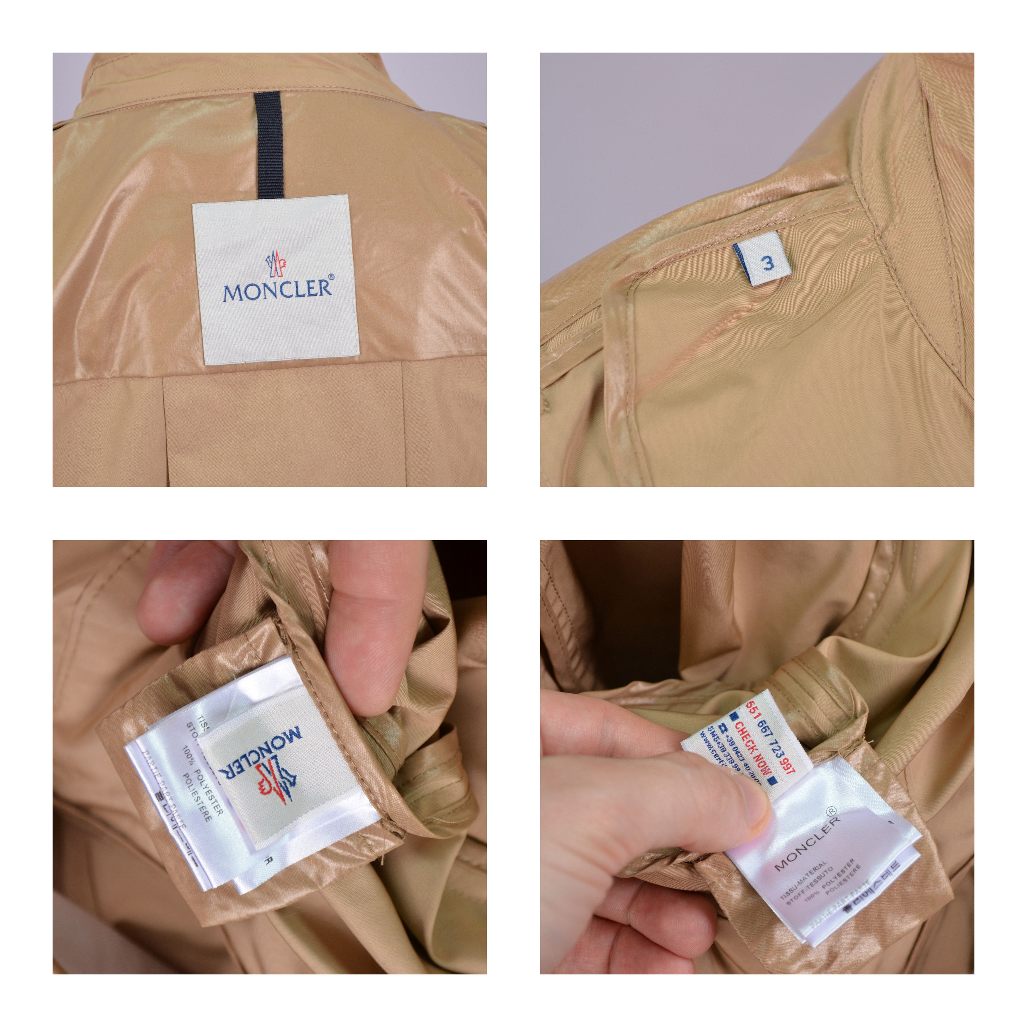 Moncler Womens Moncler Elysee Double Breasted Trench Coat Sz 3/M Size M / US 6-8 / IT 42-44 - 9 Thumbnail
