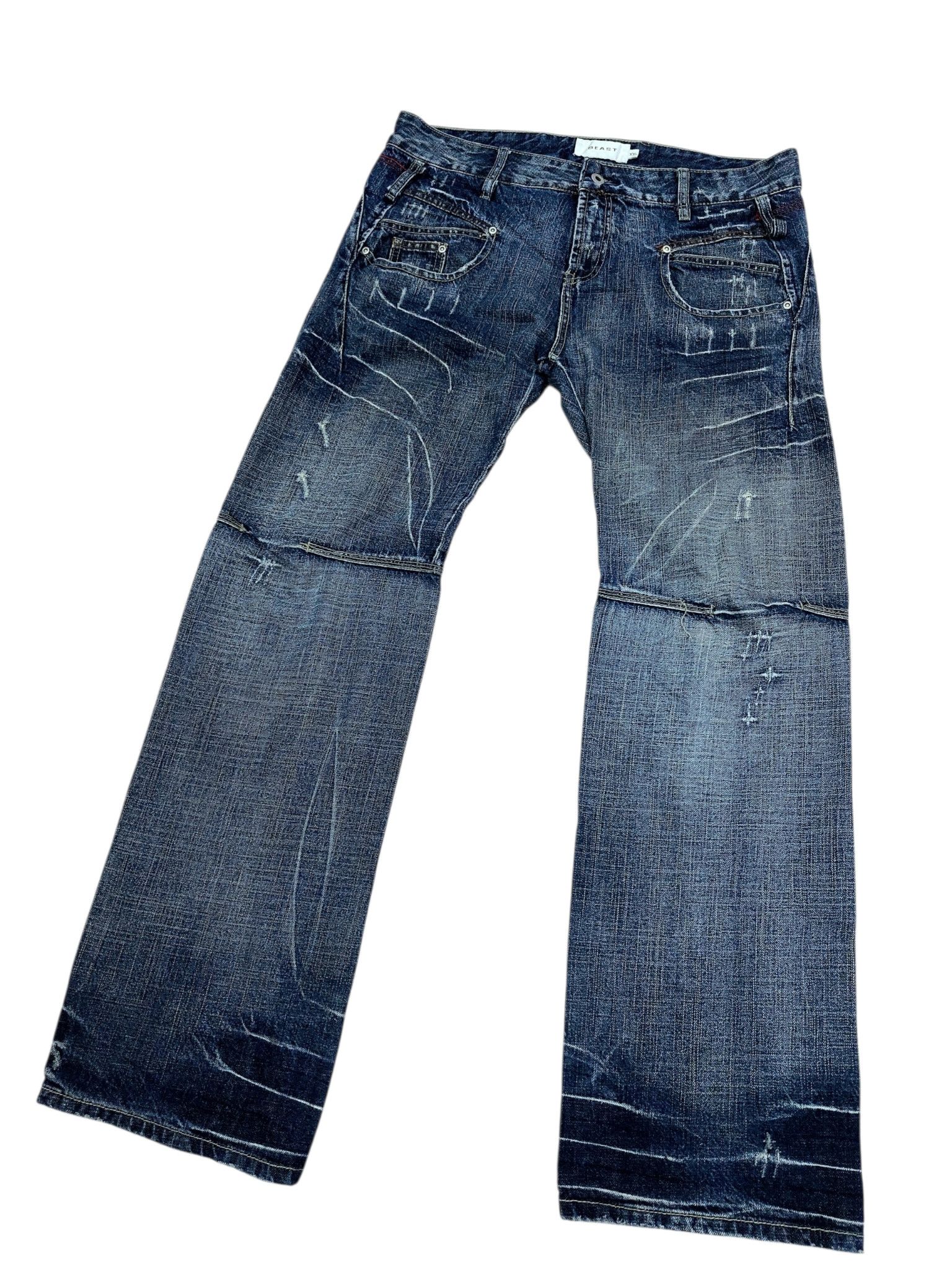 Vintage 🔥Beast Vintage Rugged Denim Baggy Style Size US 36 / EU 52 - 1 Thumbnail