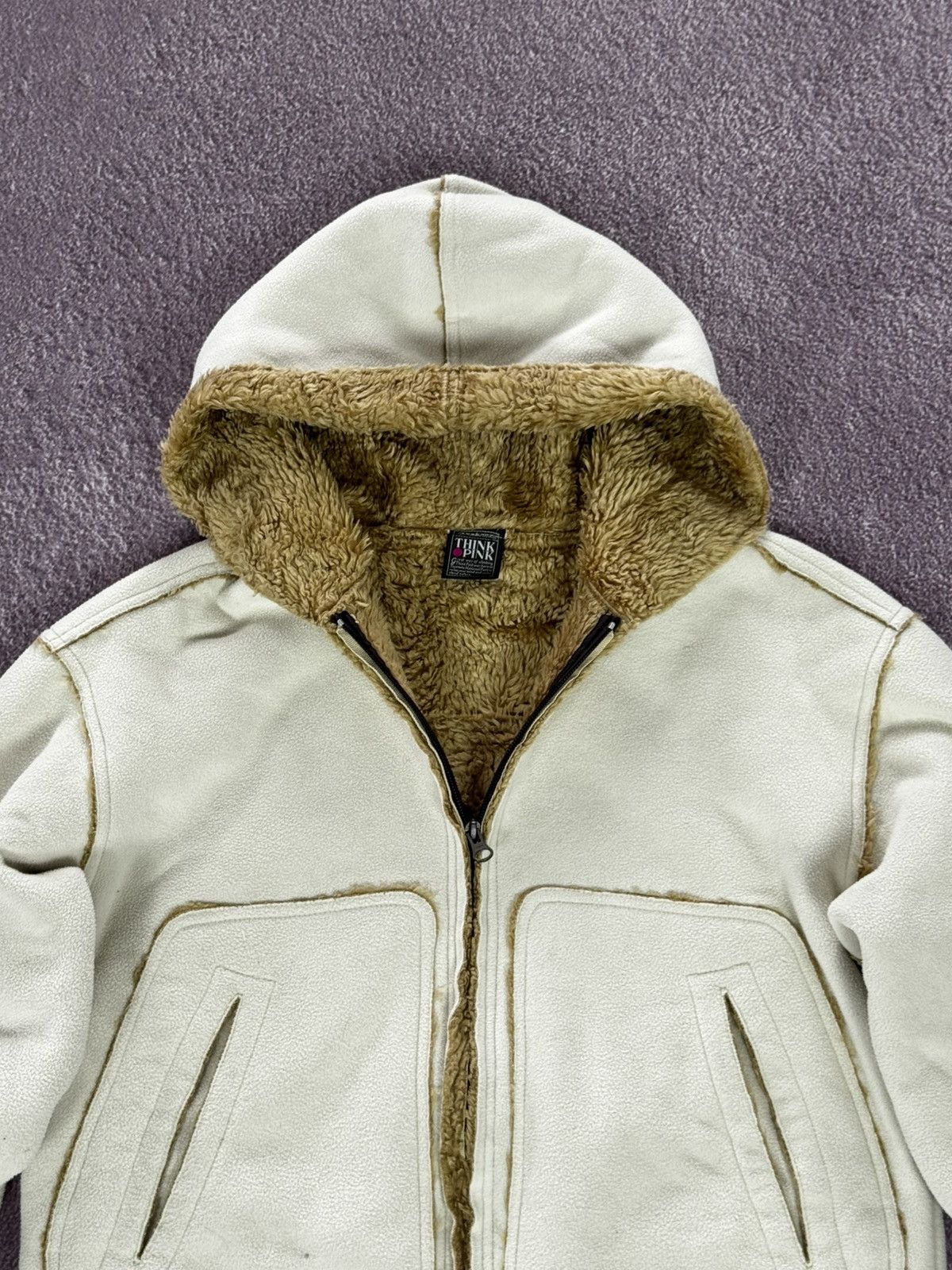 Japanese Brand Y2K Japanese Vibe Glamour Fuzzy Zip Up Hooded Jacket Size M / US 6-8 / IT 42-44 - 4 Thumbnail