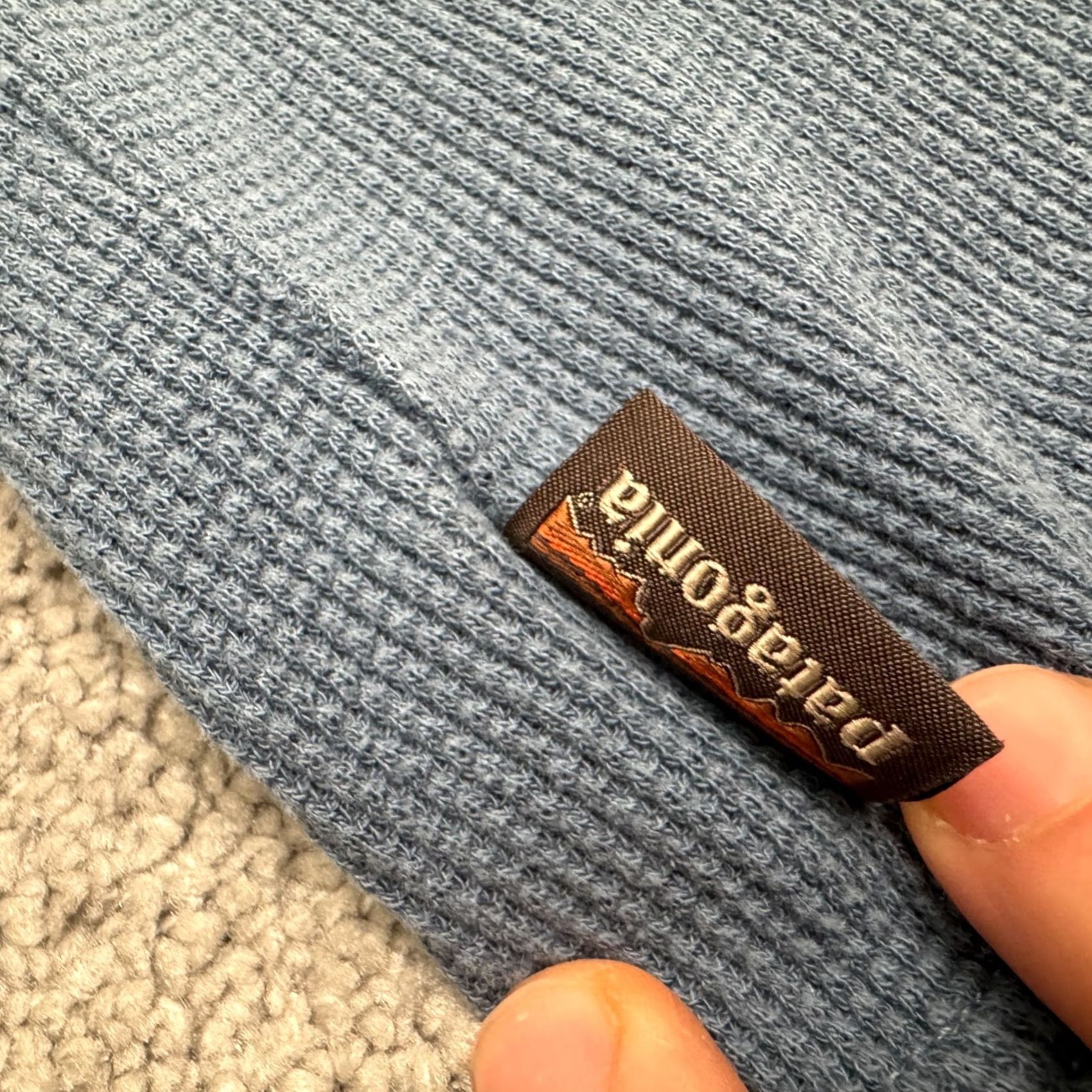 Patagonia Patagonia Organic Cotton Waffle Knit Pullover Sweater Top Womens Medium Blue Size M / US 6-8 / IT 42-44 - 4 Thumbnail