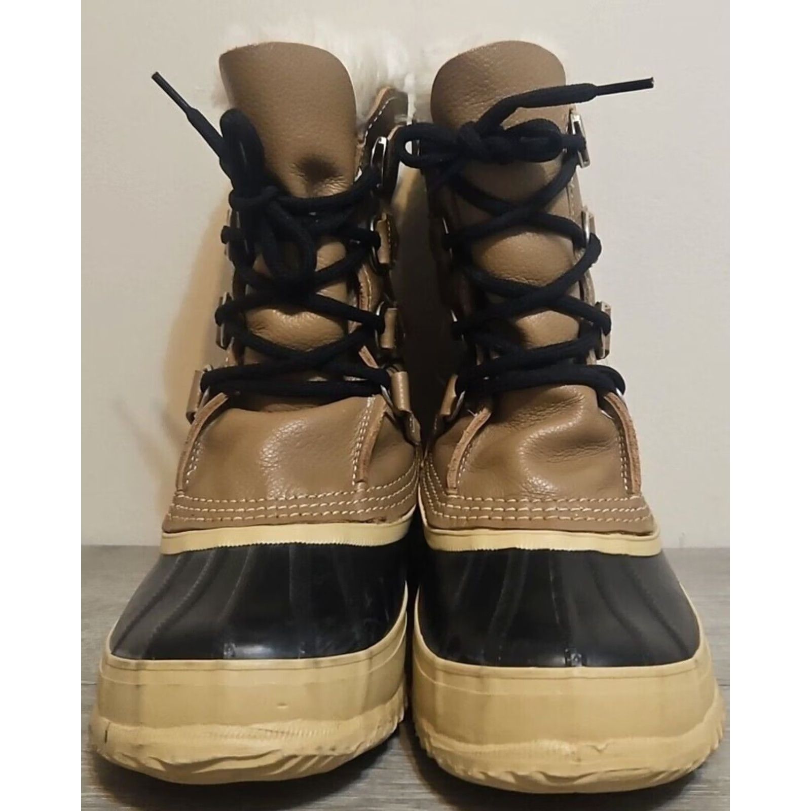 SOREL VINTAGE Sorel Caribou Boots Unisex Adults Shoes Snow Boot Winter Canada Brown Black Size 6 Womens Lace Up Insulated Waterproof Leather Rubber Size US 6 / IT 36 - 3 Thumbnail
