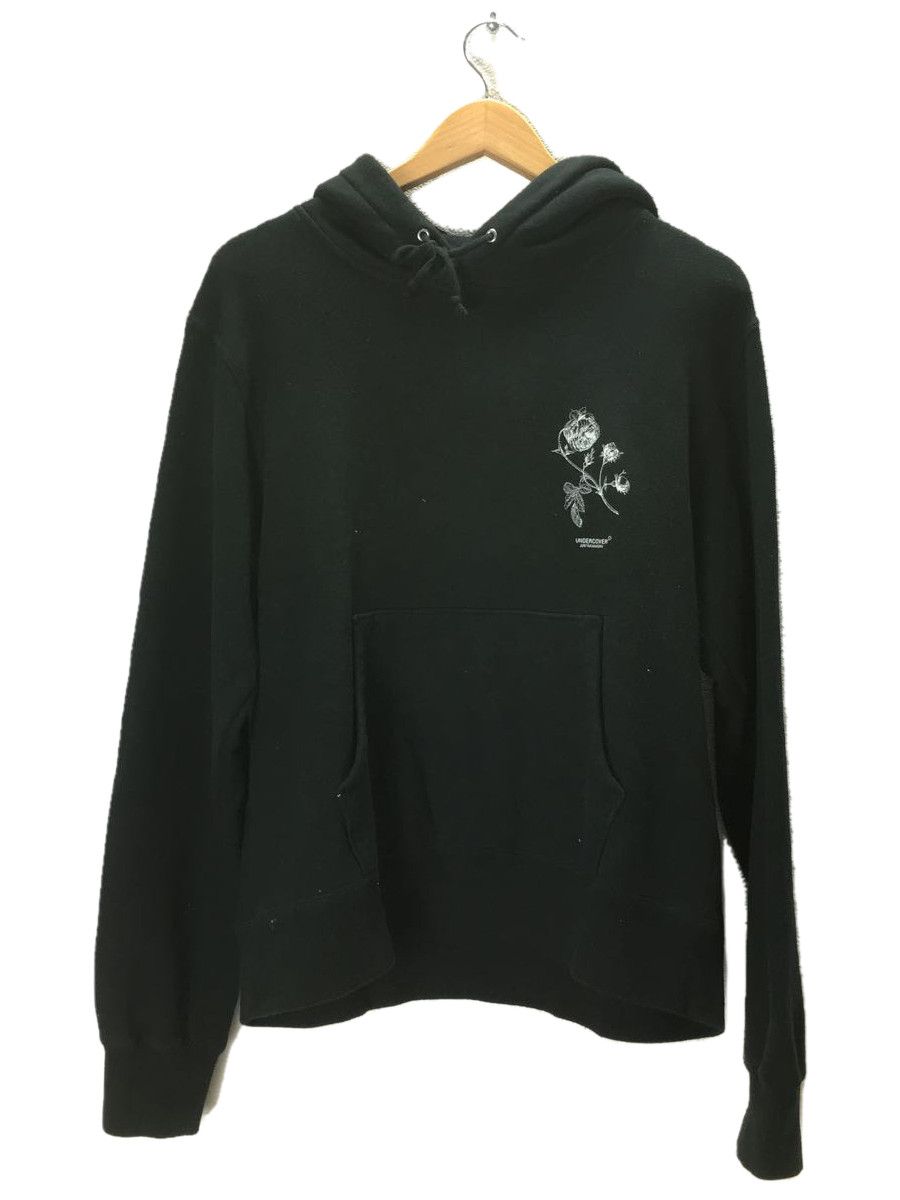 Parkas Cotton Hooded Printed Pullover Black