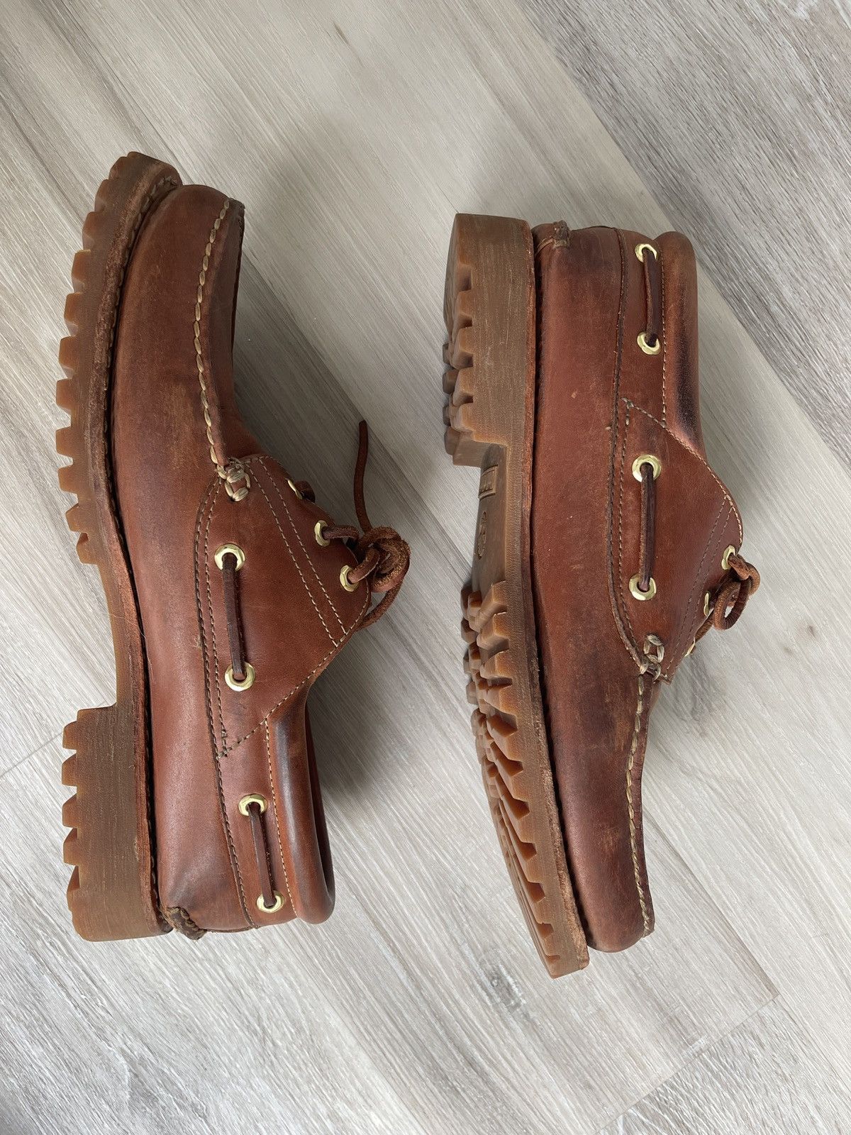 Aime Leon Dore × Timberland Timberland x Aimé Leon Dore 3-Eye Lug Leather Boat Shoes Size US 11.5 / EU 44-45 - 2 Thumbnail