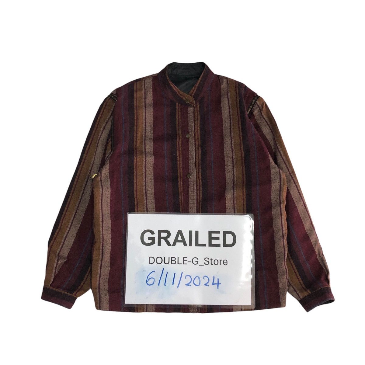 Japanese Brand 📌Vintage Bomber Jacket Reversible Striped Issey Miyake Size US M / EU 48-50 / 2 - 1 Thumbnail