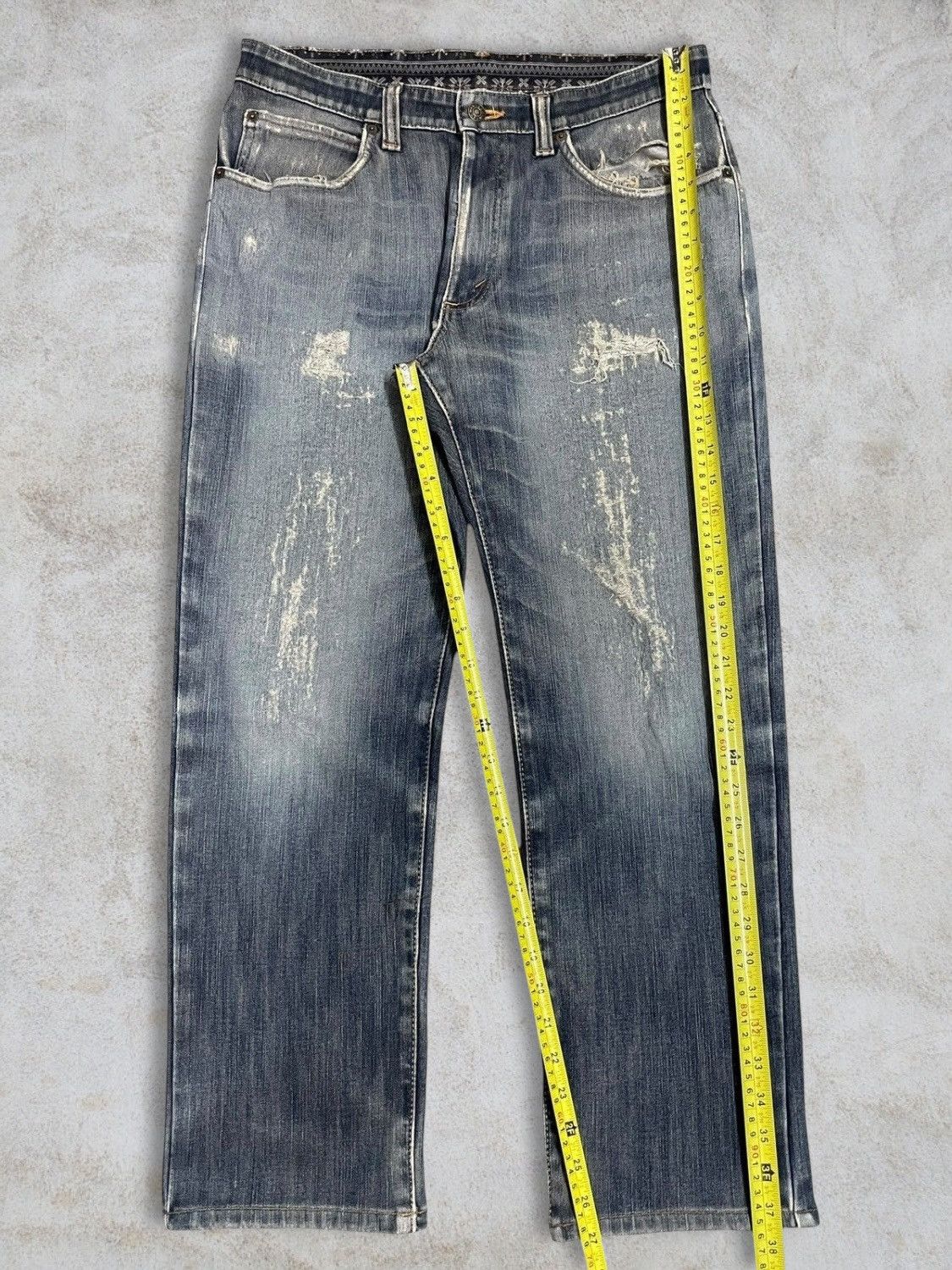 Edwin Edwin Japan Distressed Fade Grey Wash Navajo Lining Jeans Size US 32 / EU 48 - 17 Thumbnail
