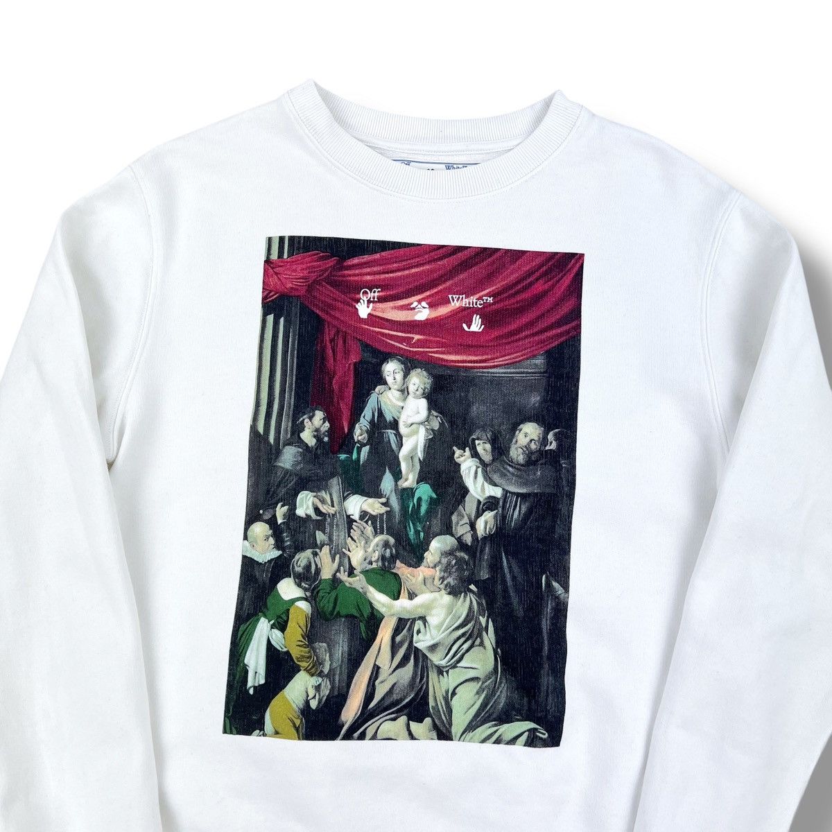 Off-White Off-White Caravaggio Painting White Sweatshirt Size US S / EU 44-46 / 1 - 1 Thumbnail