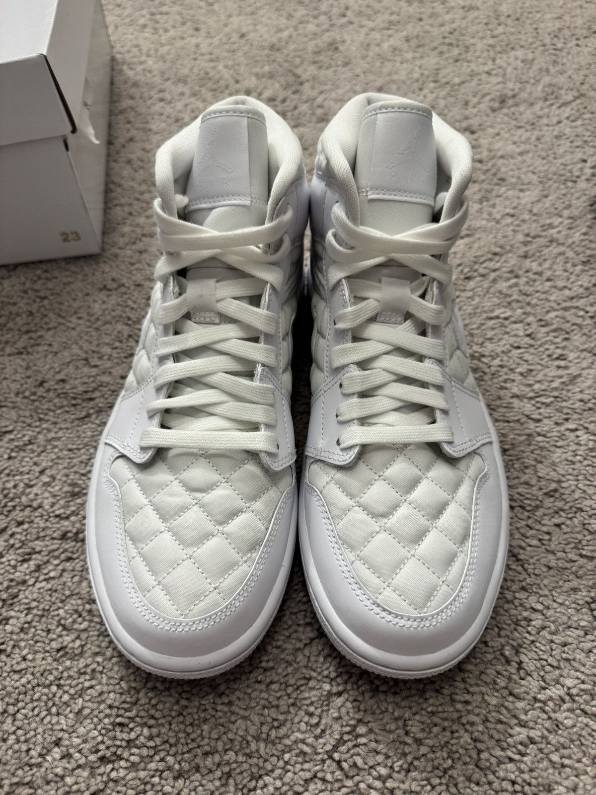 Jordan Brand Jordan 1 Mid Quilted White (women’s) Size US 8.5 / IT 38.5 - 3 Thumbnail