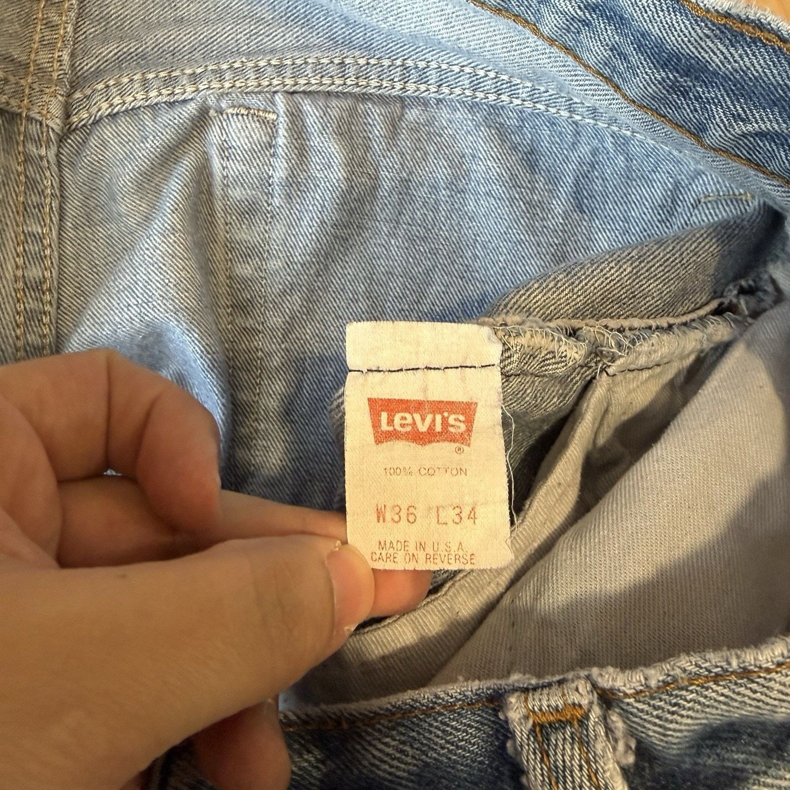 Levi's Vintage Levis 501 Jeans 34 Straight Leg 90s Denim Workwear Size US 34 / EU 50 - 6 Thumbnail