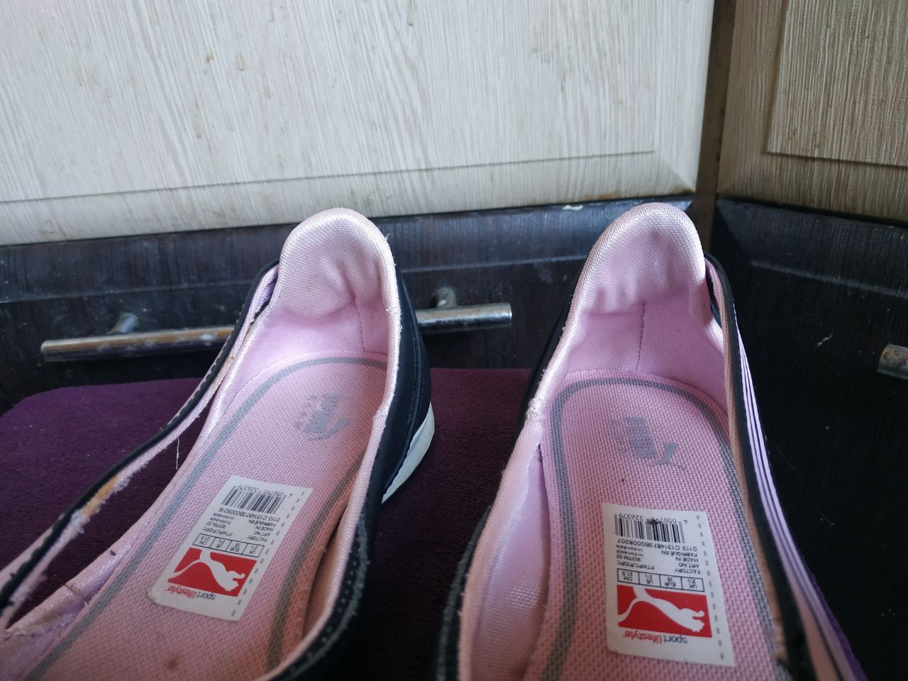 Vintage Puma Espera Patent LeatherBallet Flats Y2K PinkBlack