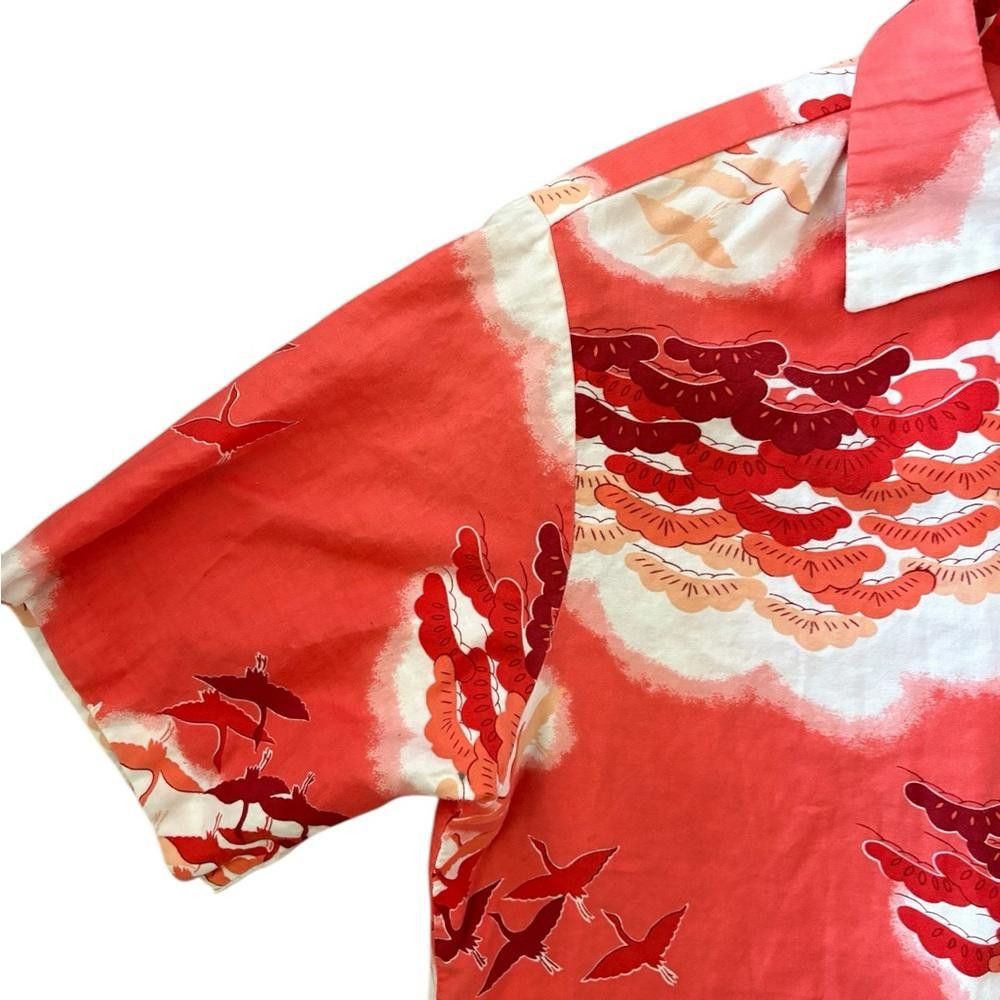 Sun Surf × Vintage Vintage Pomare Birds /Clouds Button Down Shirt Red/White Size US M / EU 48-50 / 2 - 3 Thumbnail