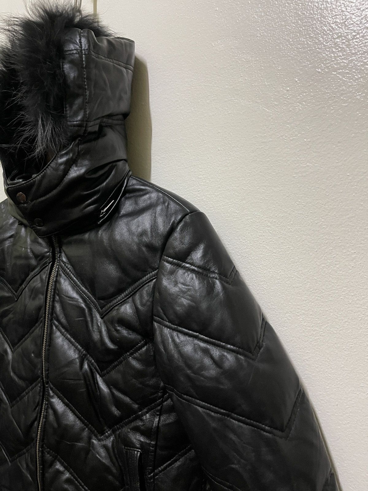 JACKROSE Jackrose Puffer Leather Jacket Attach Fur Hoodie Size US L / EU 52-54 / 3 - 5 Thumbnail