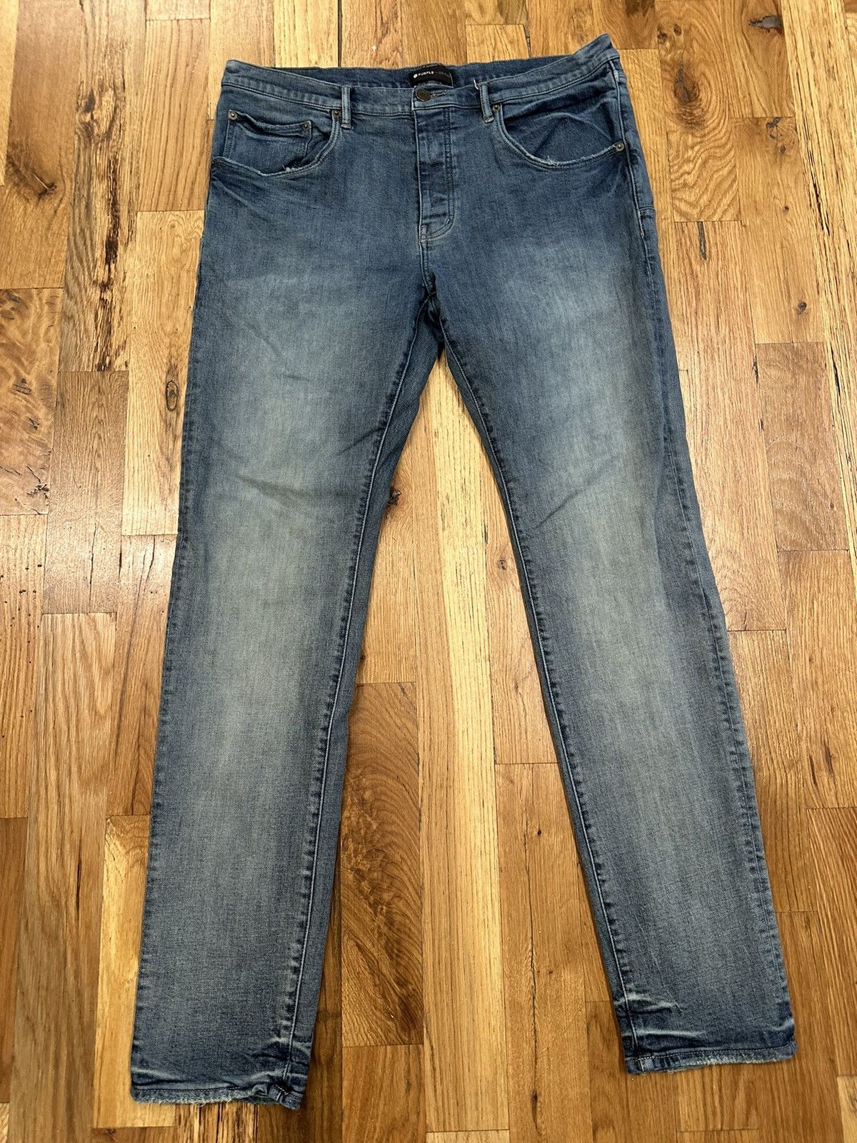 Purple Brand Plain Blue Denim Jeans Size 40