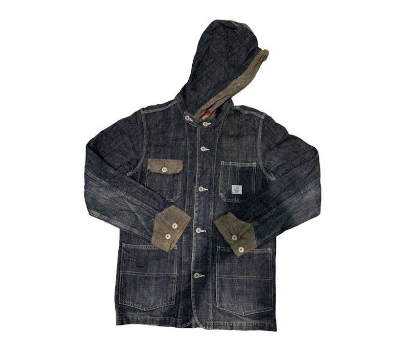 Japanese Brand × Vintage Vintage Optymystic Hooded Denim Jacket Size US M / EU 48-50 / 2 - 15 Thumbnail