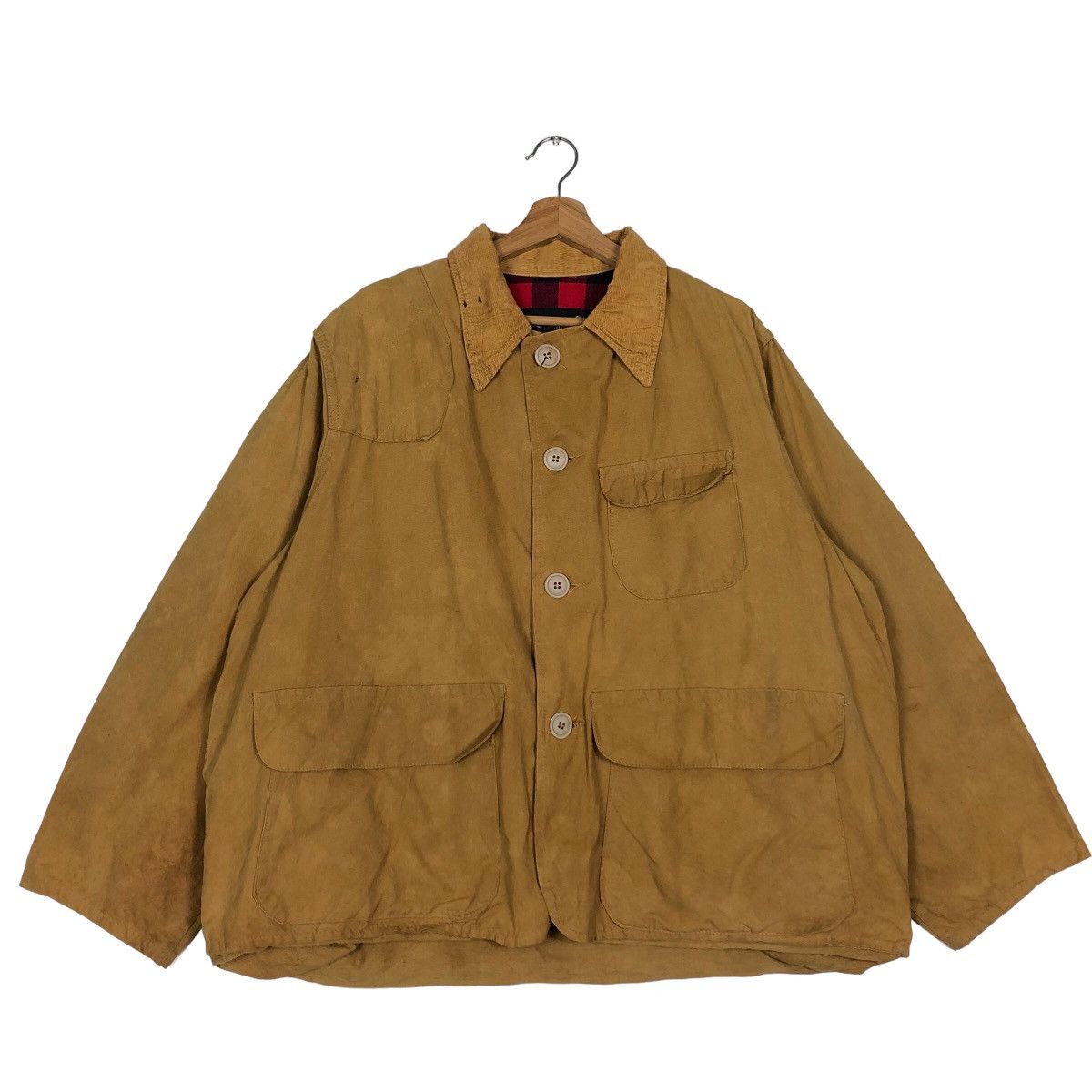 Japanese Brand 🔥Vtg Chore Duck Canvas Chore Jacket Redhead Punk Tartan Size US XL / EU 56 / 4 - 1 Thumbnail