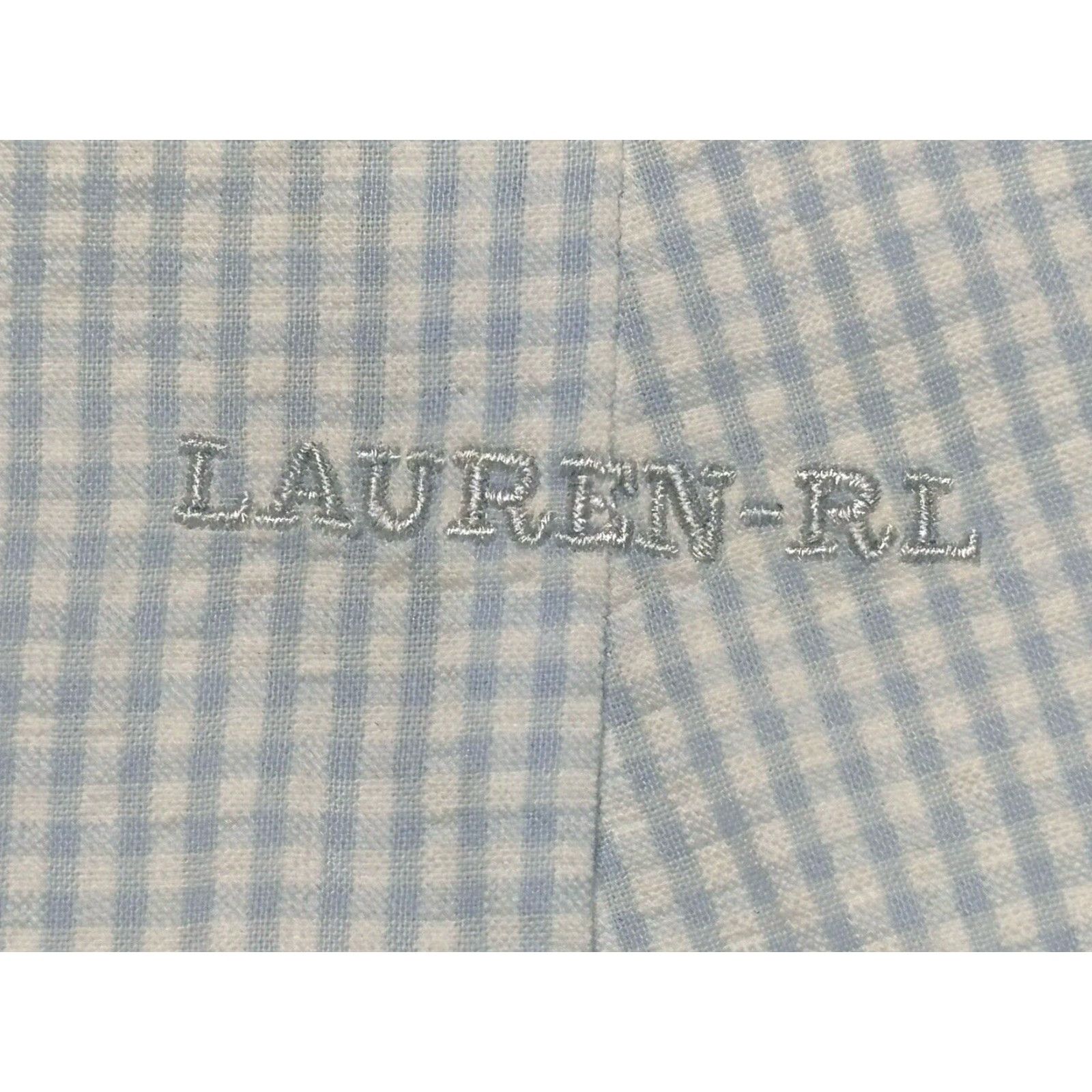 Ralph Lauren VINTAGE Lauren Ralph Lauren Seersucker Pedal Pusher Pants Capris Womens Plus Size 22W Blue White Beach Casual Size 40" / US 18 - 5 Thumbnail