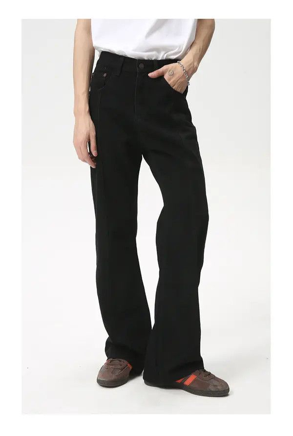 Japanese Brand Black cleanfit high street simple flared casual jeans Size US 34 / EU 50 - 3 Thumbnail