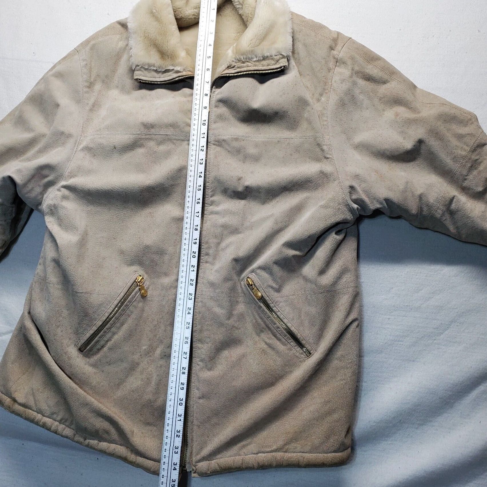 Vintage VINTAGE Middlebrook Park Leather Suede Coat Jacket Long Animal Print Faux Fur Lined Women's XL Brown Fall Winter Size XL / US 12-14 / IT 48-50 - 7 Thumbnail