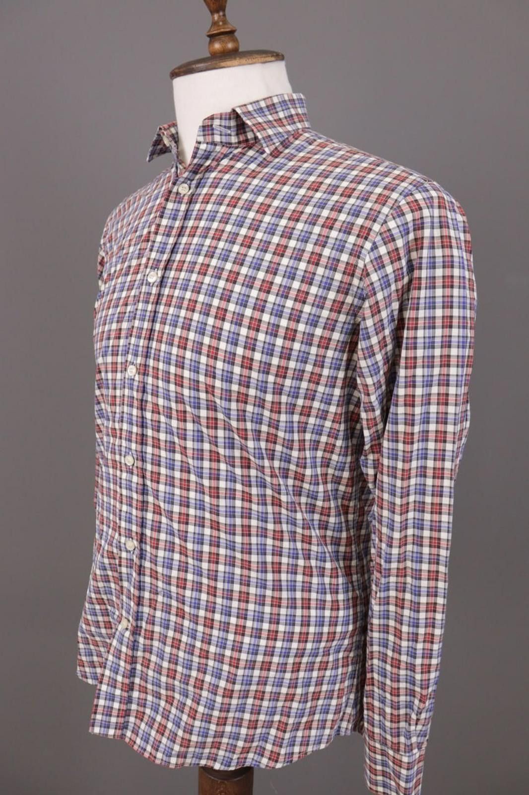 Etro Etro Multicolor Check Button Down Dress Shirt Size 39 Size US M / EU 48-50 / 2 - 6 Thumbnail