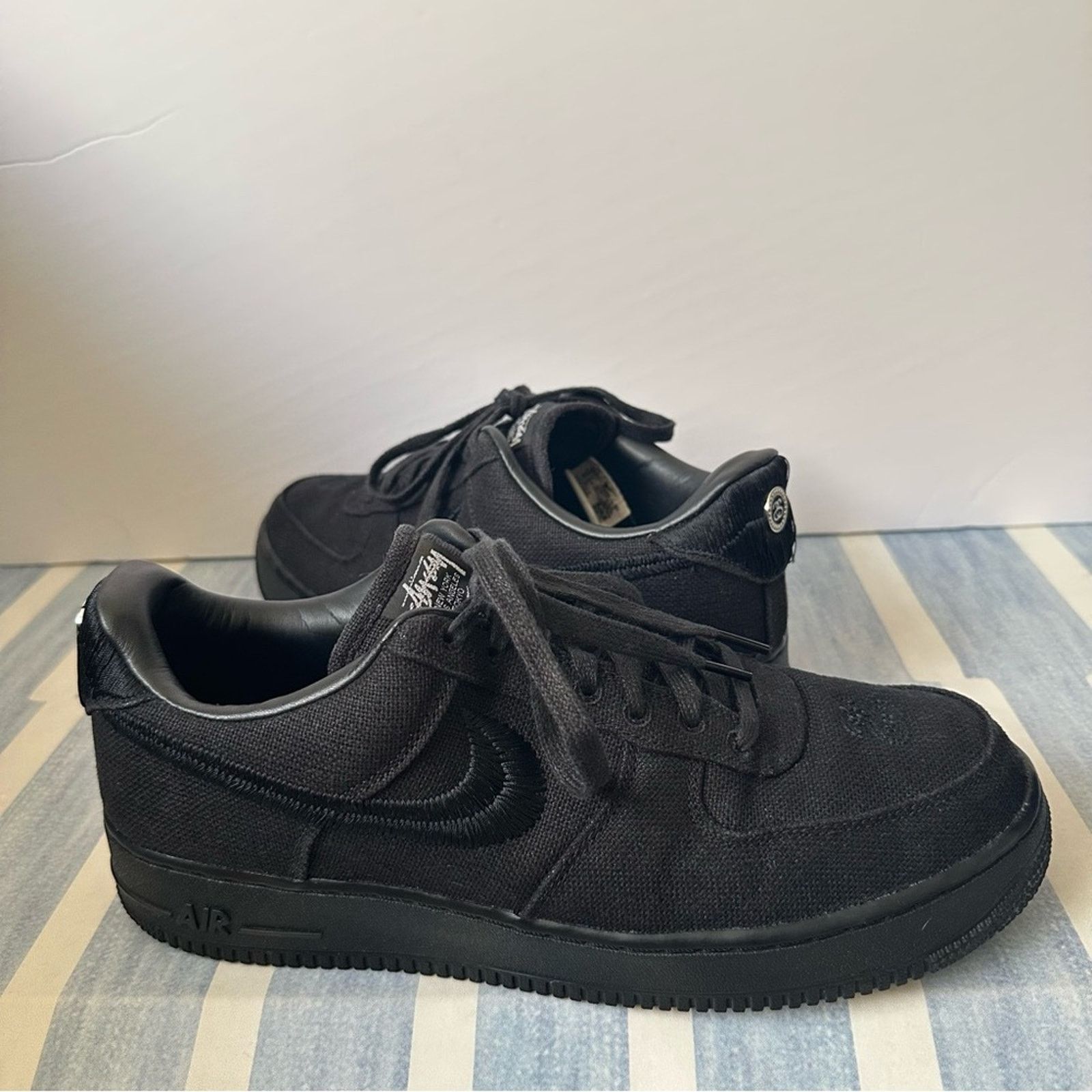 Nike × Stussy AF1 Low "Black" Sneakers M US 12.5 Limited Edition Collab Size US 12.5 / EU 45-46 - 15 Thumbnail