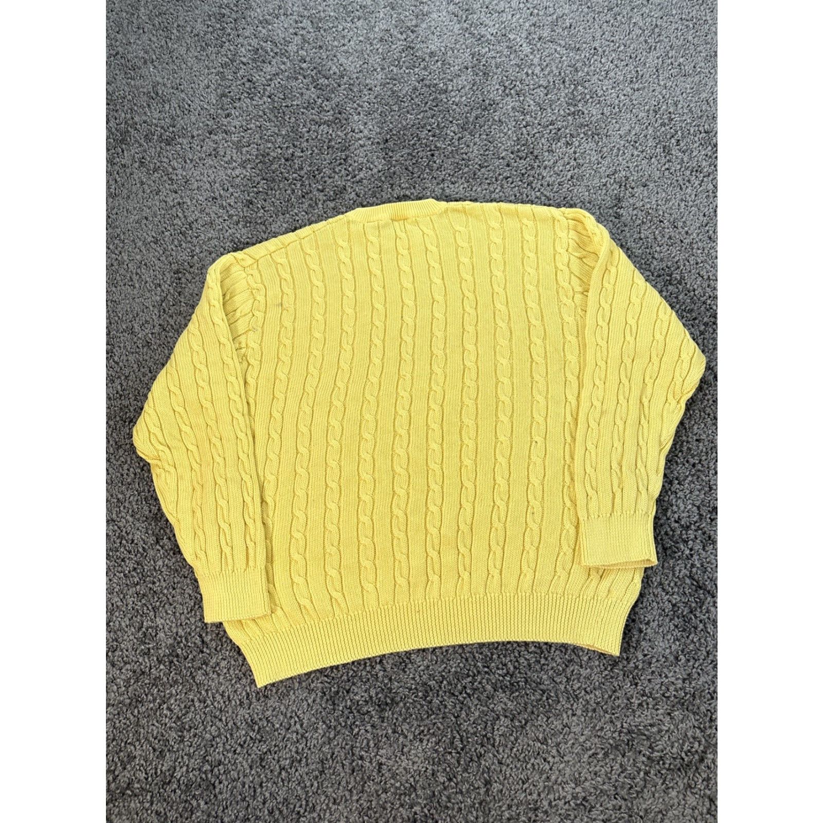 Brooks Brothers VINTAGE Brooks Brothers Sweater Mens XL Mustard Yellow 90s Crew Neck Pullover Cotton Knit Jacket? Size US XL / EU 56 / 4 - 6 Thumbnail