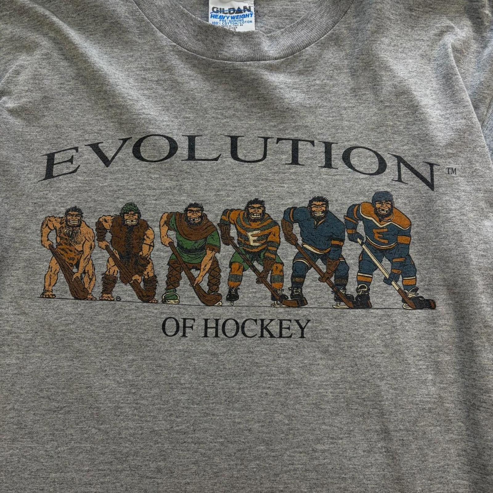 Vintage 90s Evolution of Hockey Tee Size US L / EU 52-54 / 3 - 2 Thumbnail