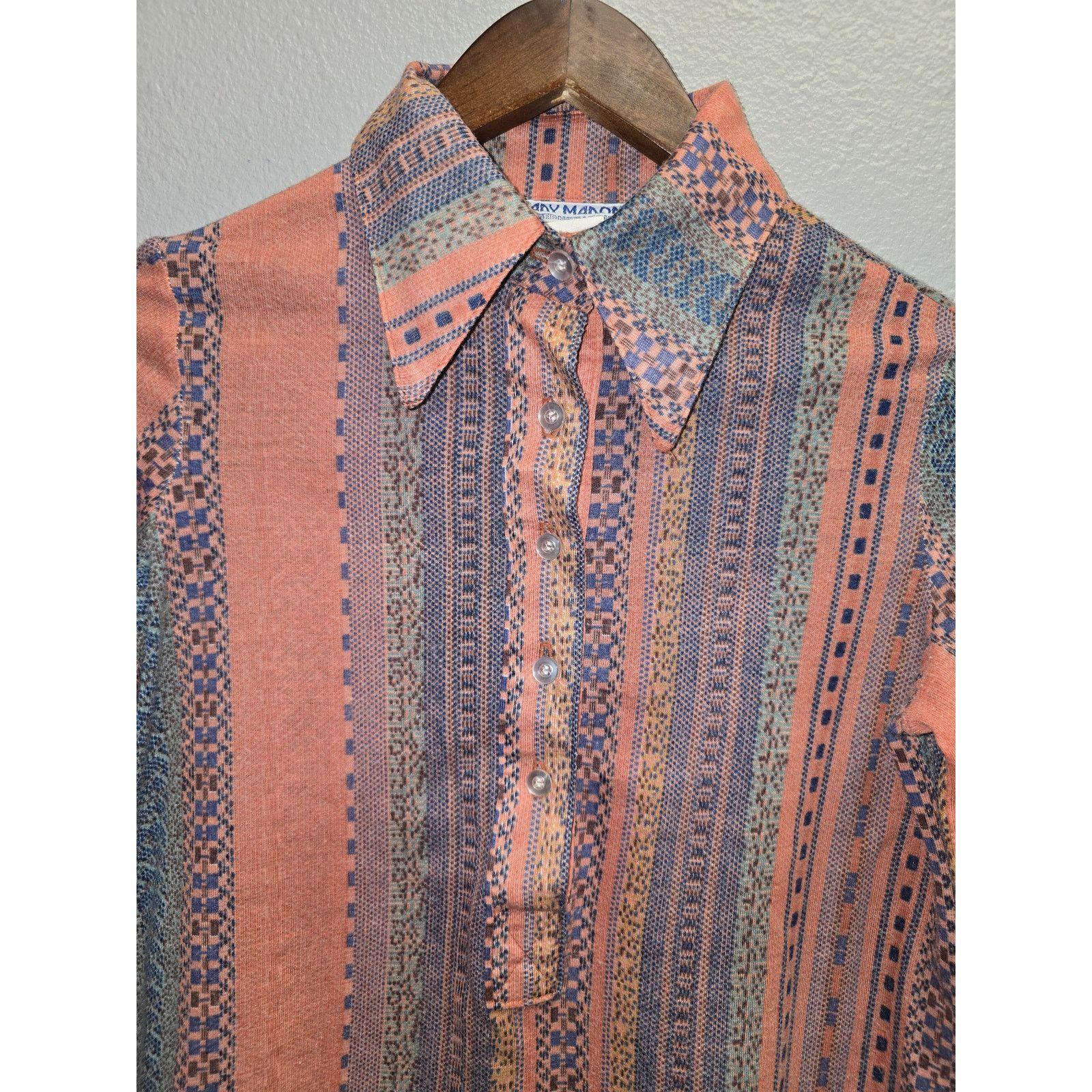Vintage Vintage Womens Lady Madonna Button Up Shirt Peach Collared Size S / US 4 / IT 40 - 2 Thumbnail