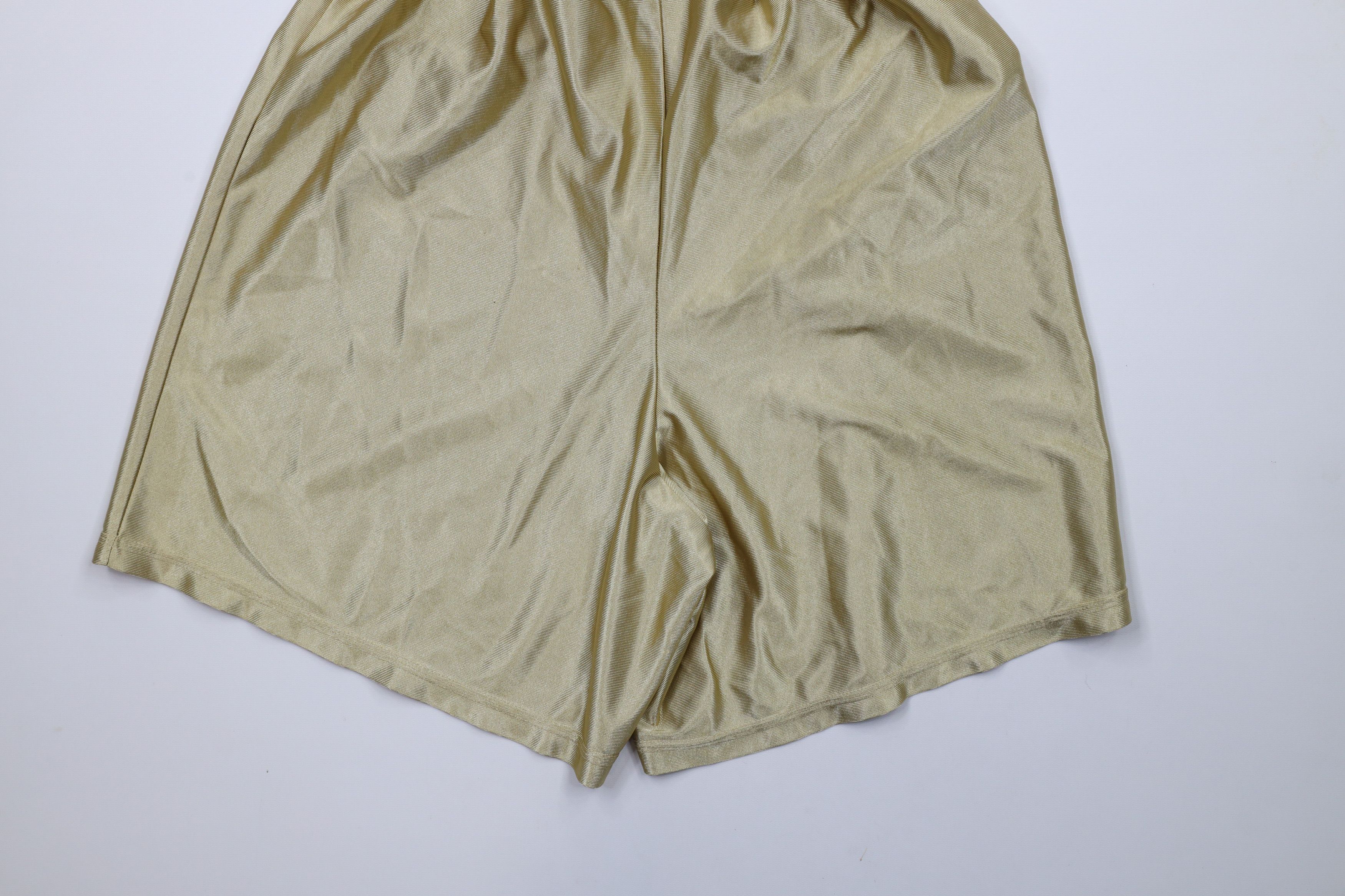 Vintage Vintage 90s Streetwear Polyester Gym Basketball Shorts Gold Size US 34 / EU 50 - 10 Thumbnail