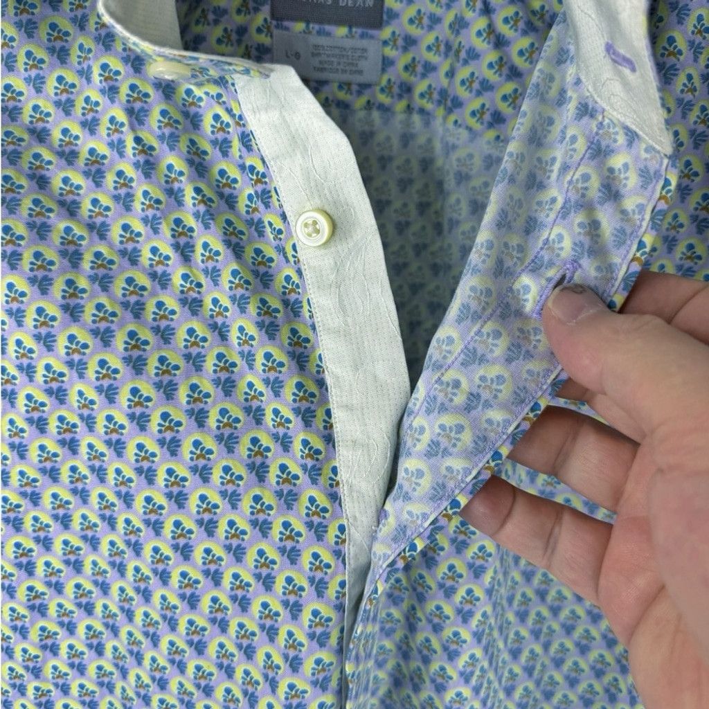 Thomas Dean THOMAS DEAN Men's Blue/Green Pattern Casual Button Down L Size US L / EU 52-54 / 3 - 2 Thumbnail