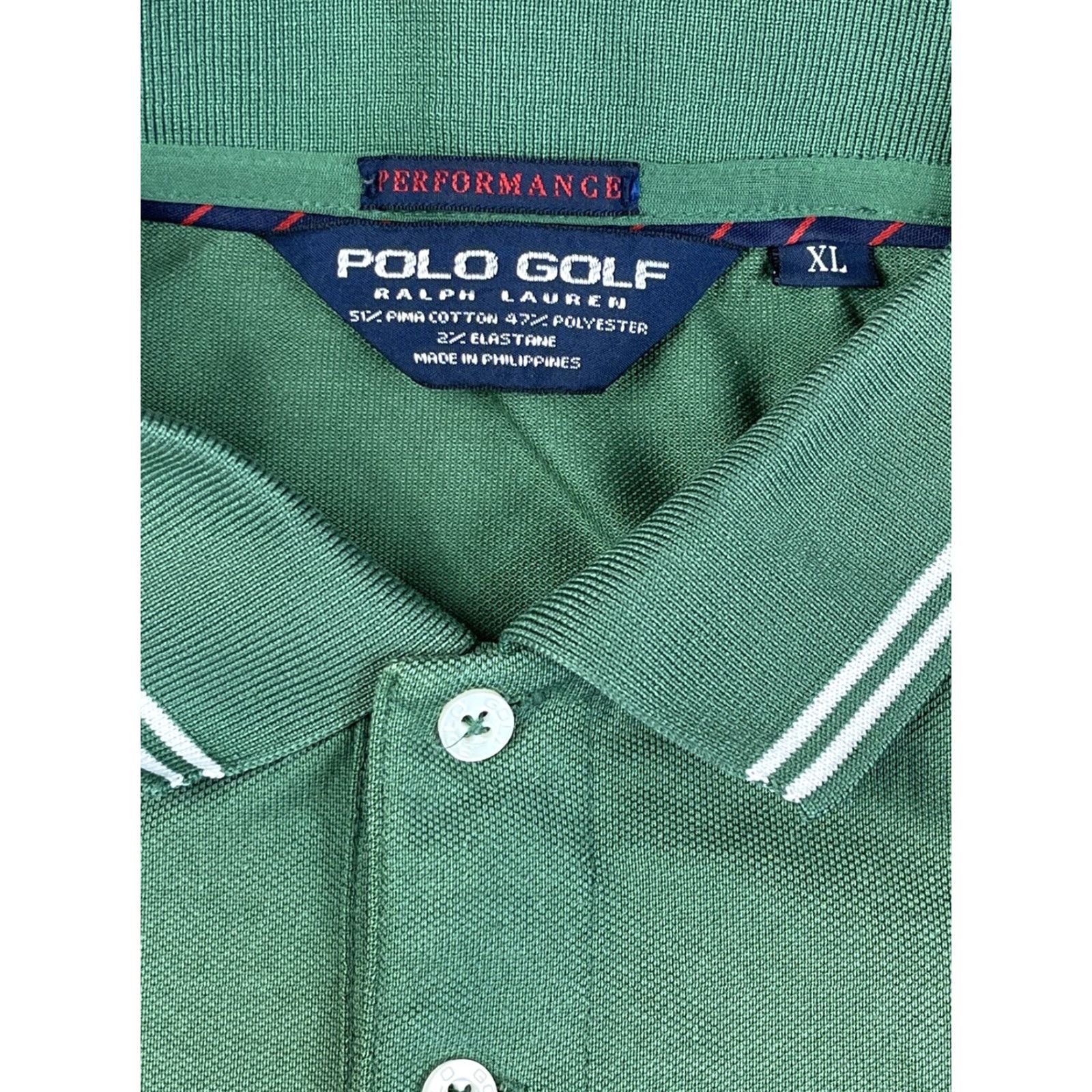 Polo Ralph Lauren VINTAGE Polo Ralph Lauren Big Pony Golf Polo Shirt Mens XL Faded Green Classic Size US XL / EU 56 / 4 - 3 Thumbnail