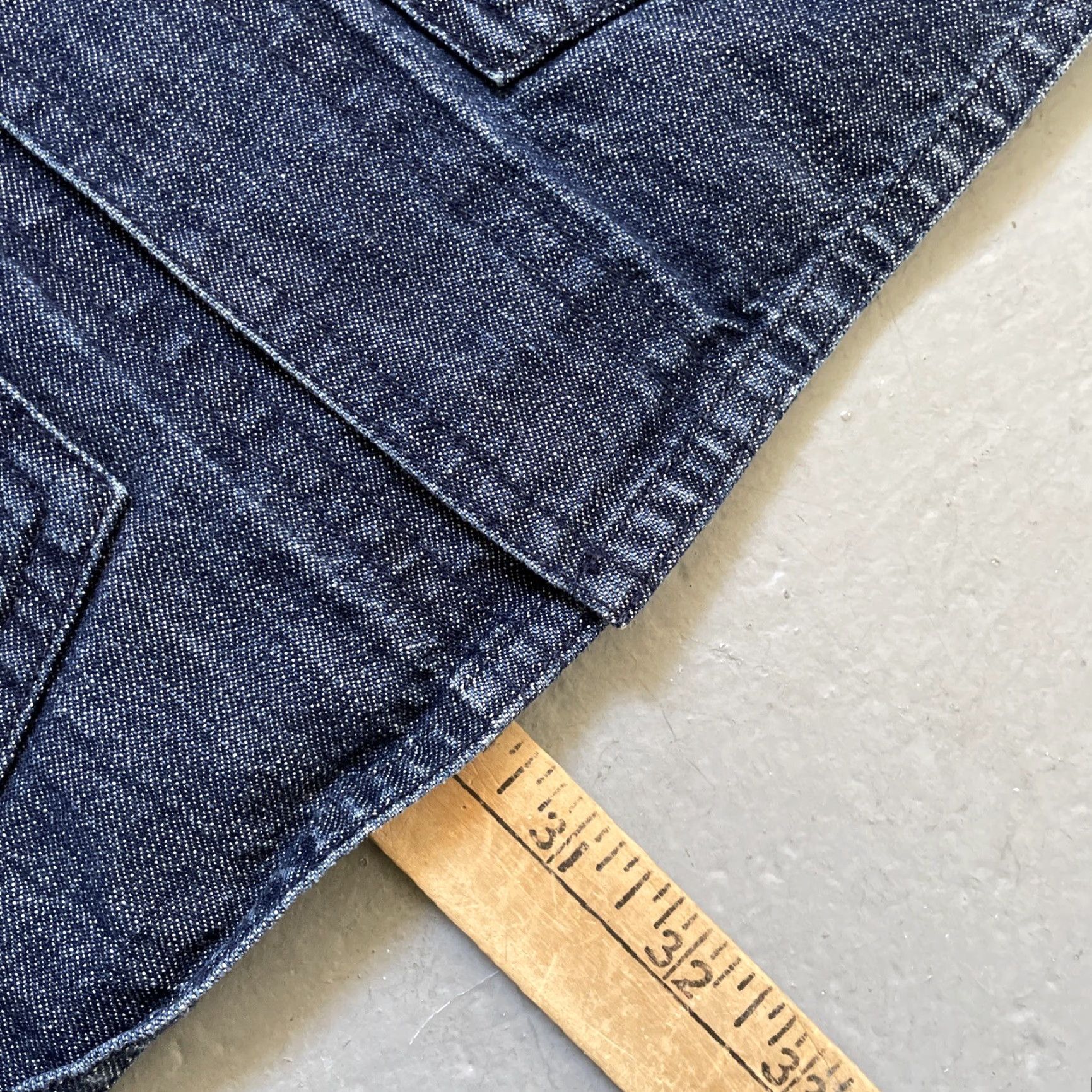 Vintage VINTAGE Freemans Sporting Club Selvedge Denim Chore Jacket Men's XL Blue Workwear Chin Strap Engineer Denim Jacket Size US XL / EU 56 / 4 - 4 Thumbnail