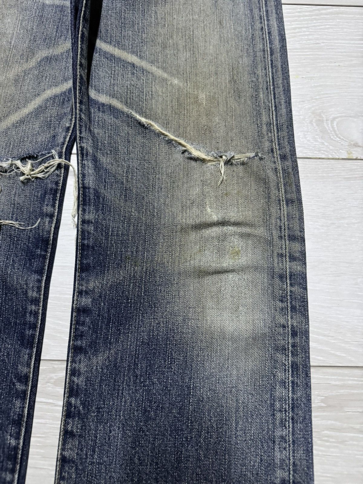 Levi's Levis 505 Mud Wash Nice Faded Distressed Straight Jeans Size US 28 / EU 44 - 8 Thumbnail
