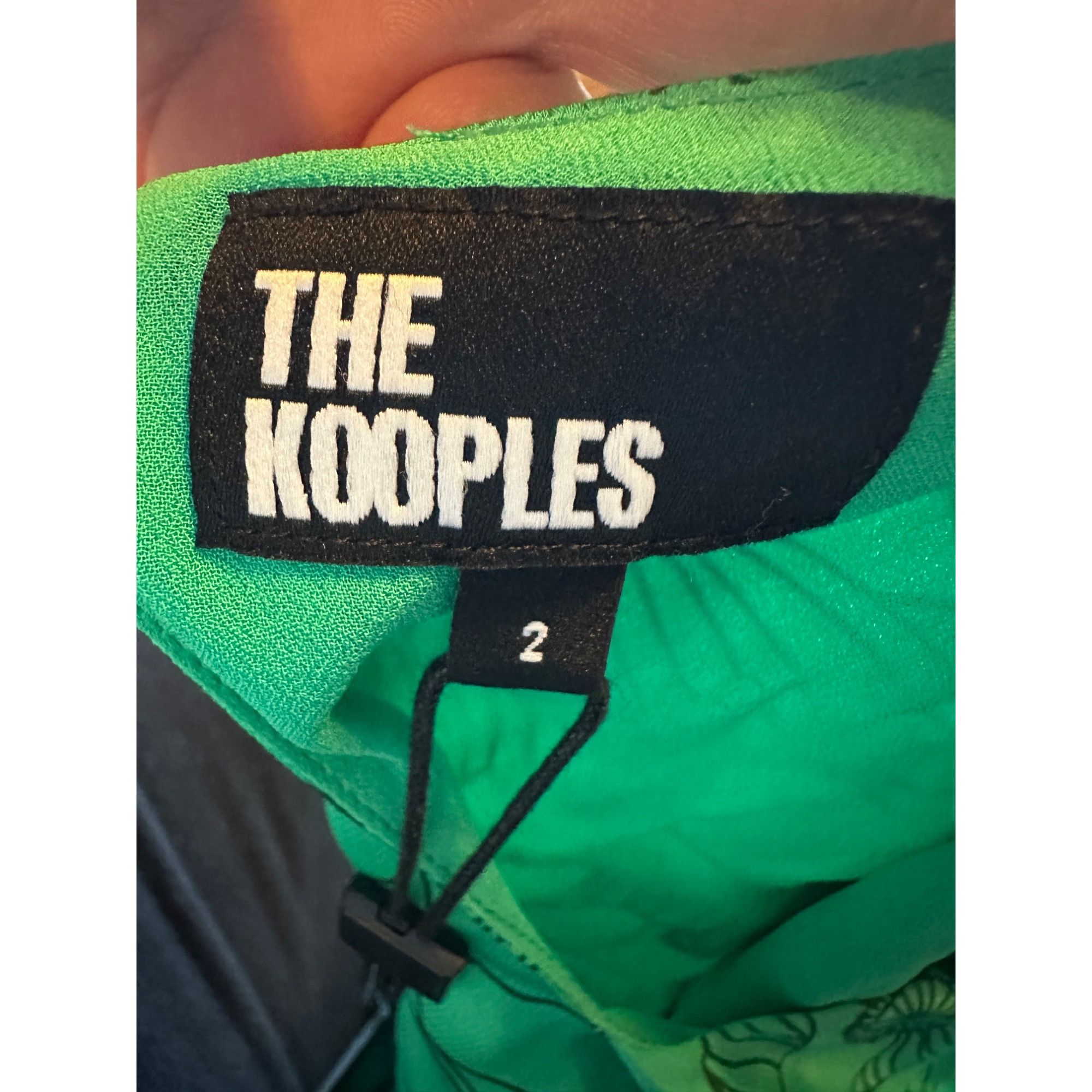 The Kooples The Kooples Green Graphic Poppies Maxi Dress Cut-Out Back Si Size M / US 6-8 / IT 42-44 - 4 Thumbnail