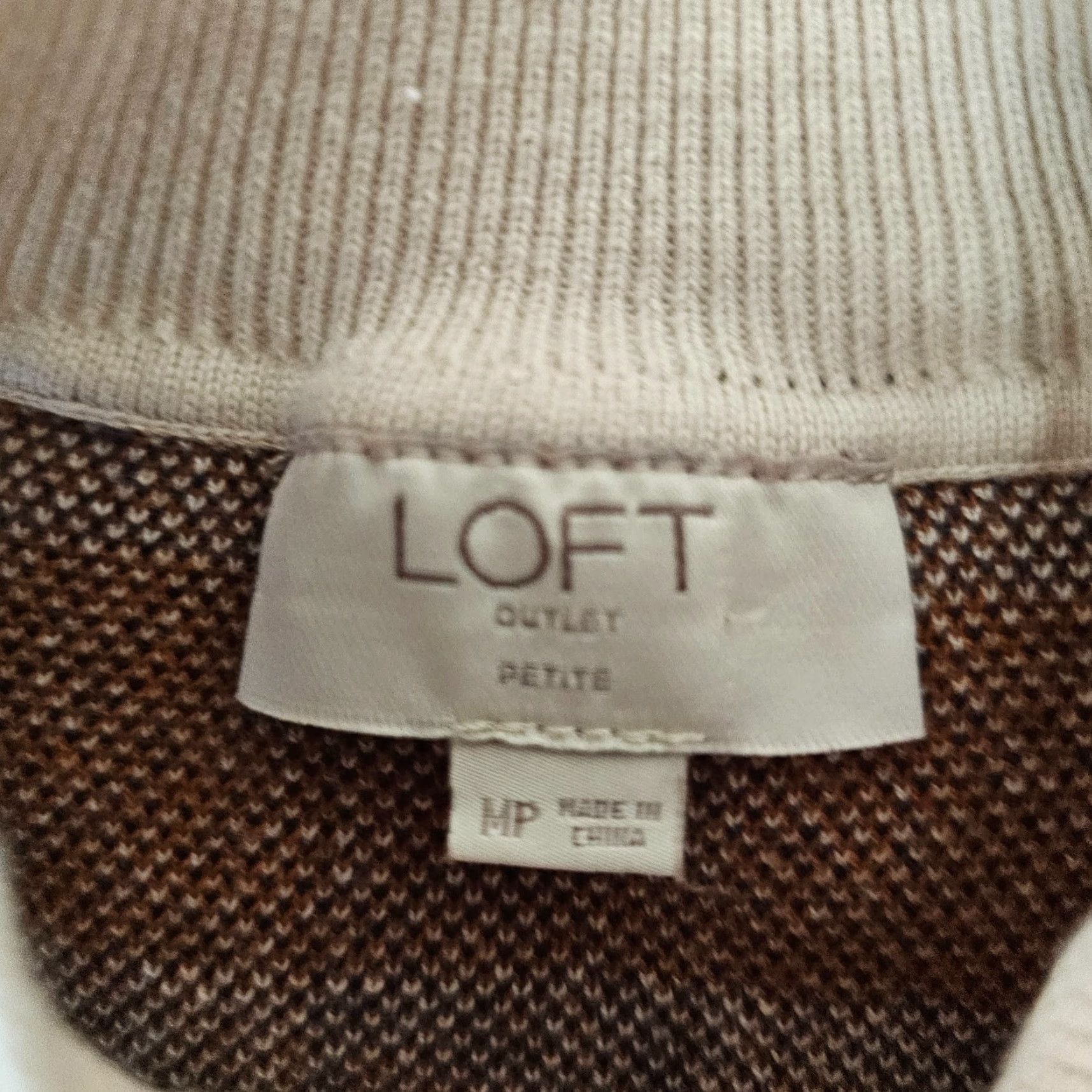 Loft Loft Outlet Sleeveless Sweater Women's Size MP Petite Beige & Orange Check Size M / US 6-8 / IT 42-44 - 6 Thumbnail