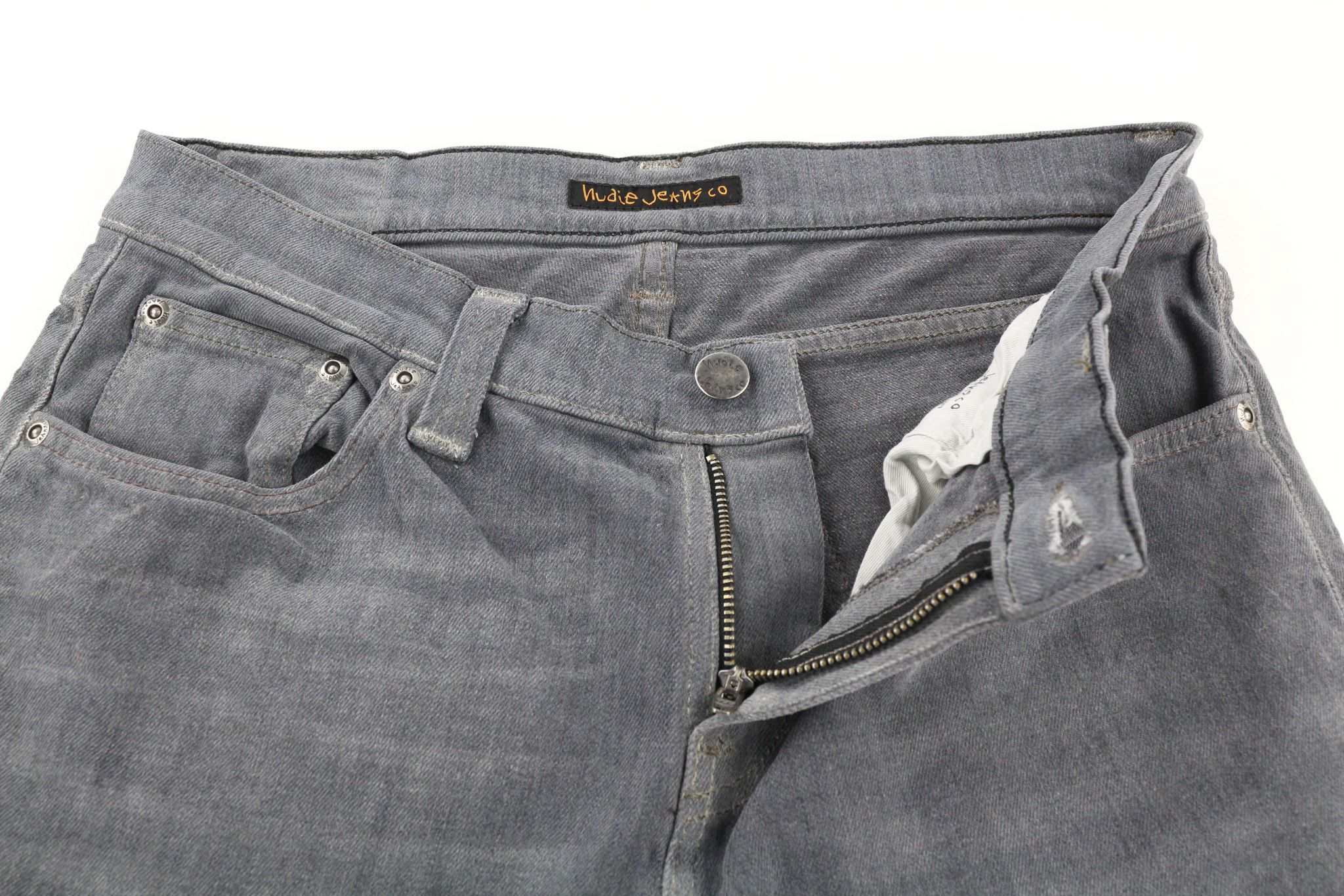 Nudie Jeans TIGHT LONG JOHN W29/L34 Organic Charcoal Jeans 80674 Size US 29 - 4 Thumbnail