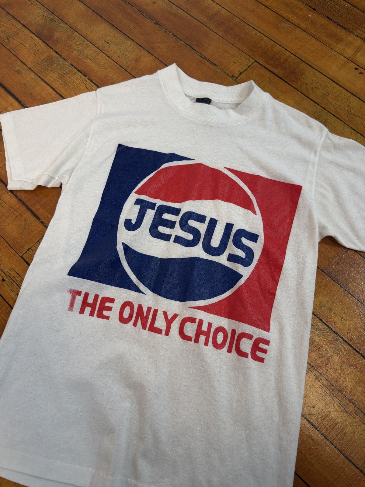 Vintage 90s Jesus Pepsi Tee Size US S / EU 44-46 / 1 - 1 Thumbnail