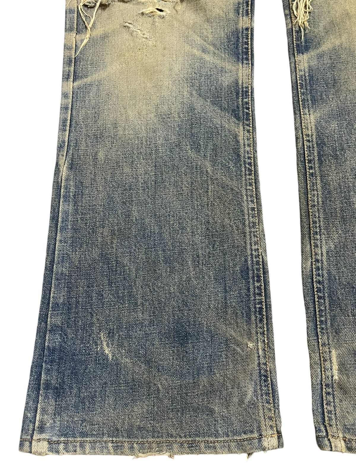 W&LT Vintage W&LT Kiss The Future Mud Wash Distress Bootcut Jeans Size US 32 / EU 48 - 7 Thumbnail