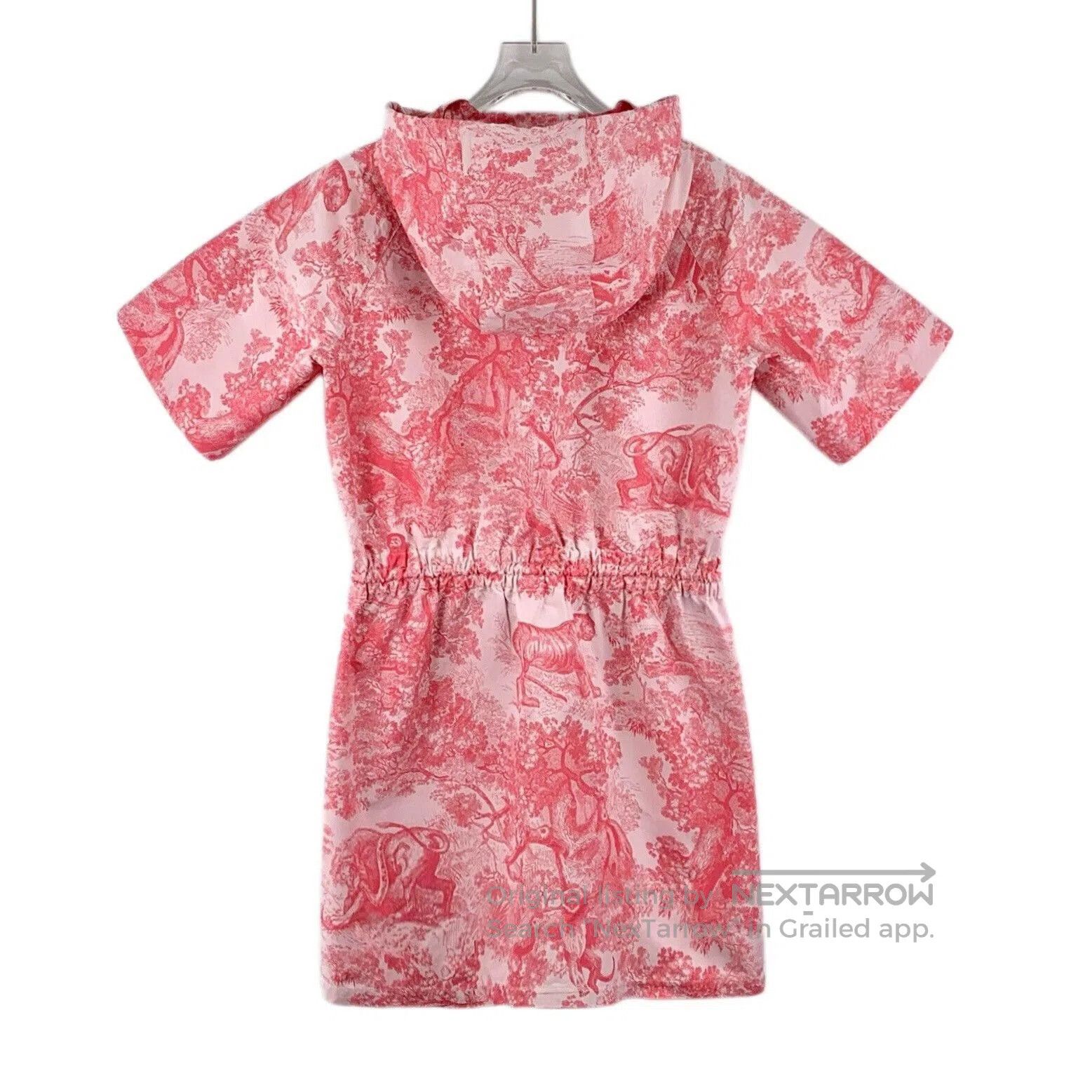 Dior Dior Pink Animal Jungle Print Hooded Dress. Size XS / US 0-2 / IT 36-38 - 2 Thumbnail