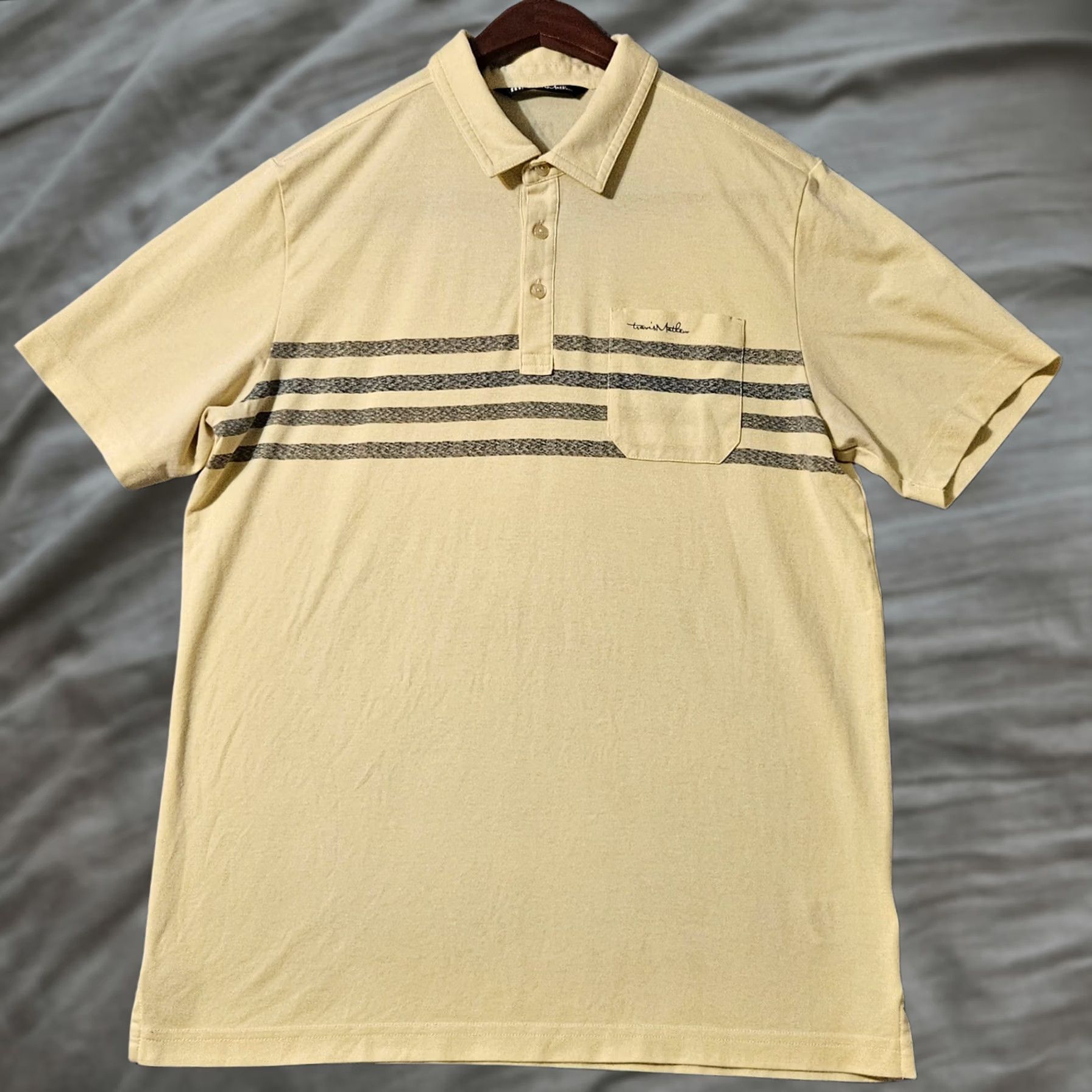 TravisMathew Travis Mathew Yellow Golf Polo Shirt Mens Size Large Size US L / EU 52-54 / 3 - 1 Thumbnail