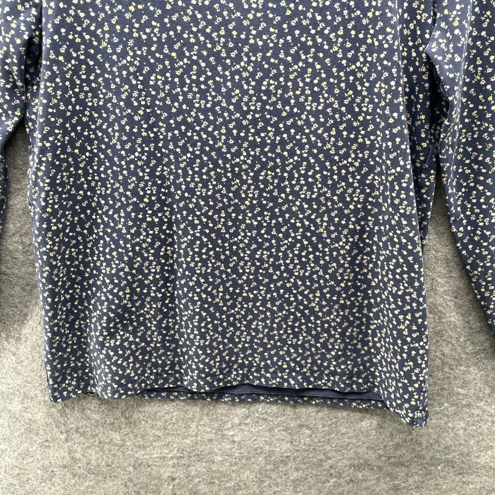 J.Crew J.Crew Square Neck 3/4 Sleeve T-Shirt Womens M Blue Floral Stretch Shirt Womens M Color Blue Floral Pattern 3/4 Sleeve Casual Size M / US 6-8 / IT 42-44 - 4 Thumbnail