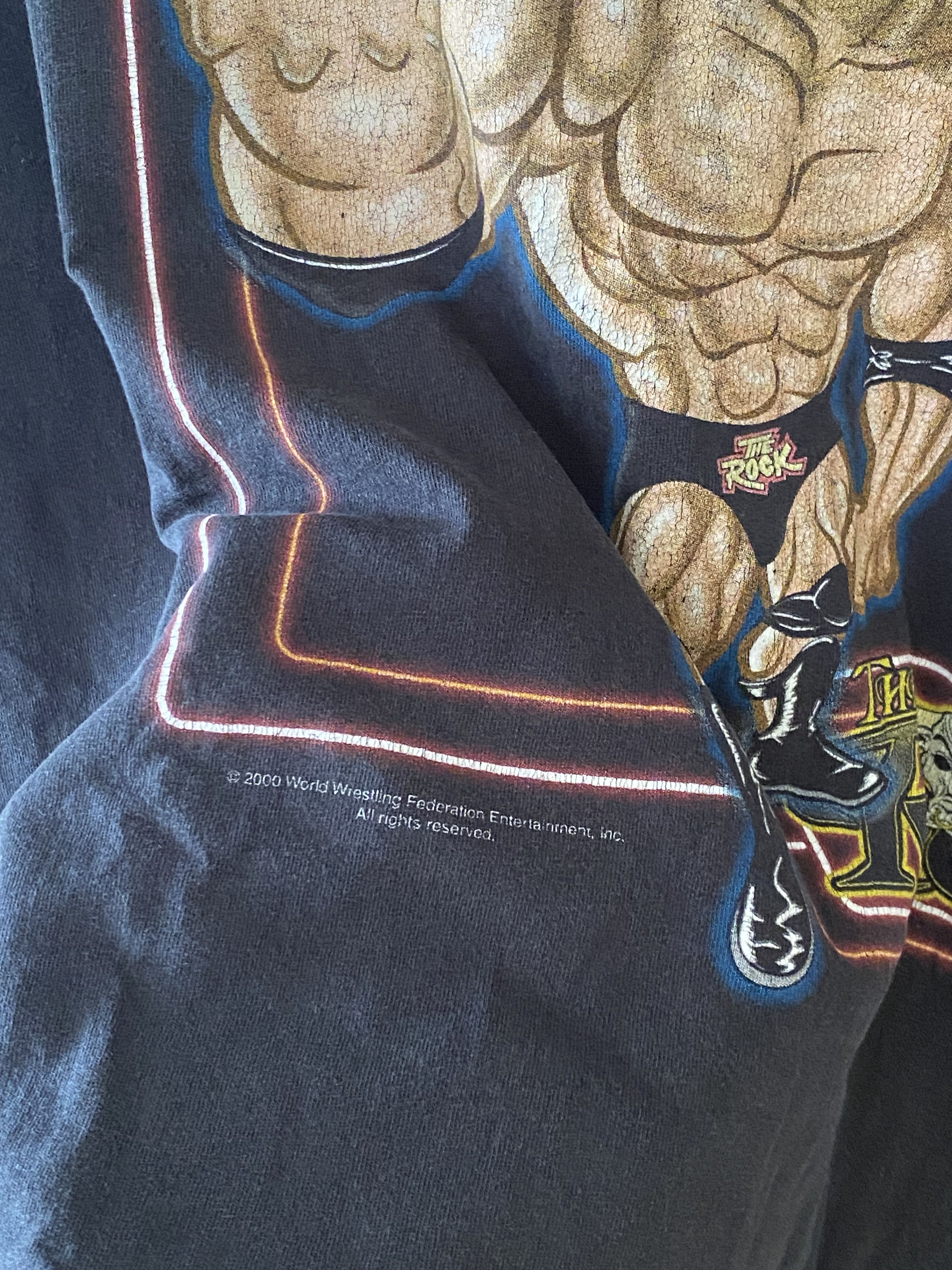 Other Rare 00's. WWF The Rock " Just Bring It " Tee Size US XL / EU 56 / 4 - 4 Thumbnail
