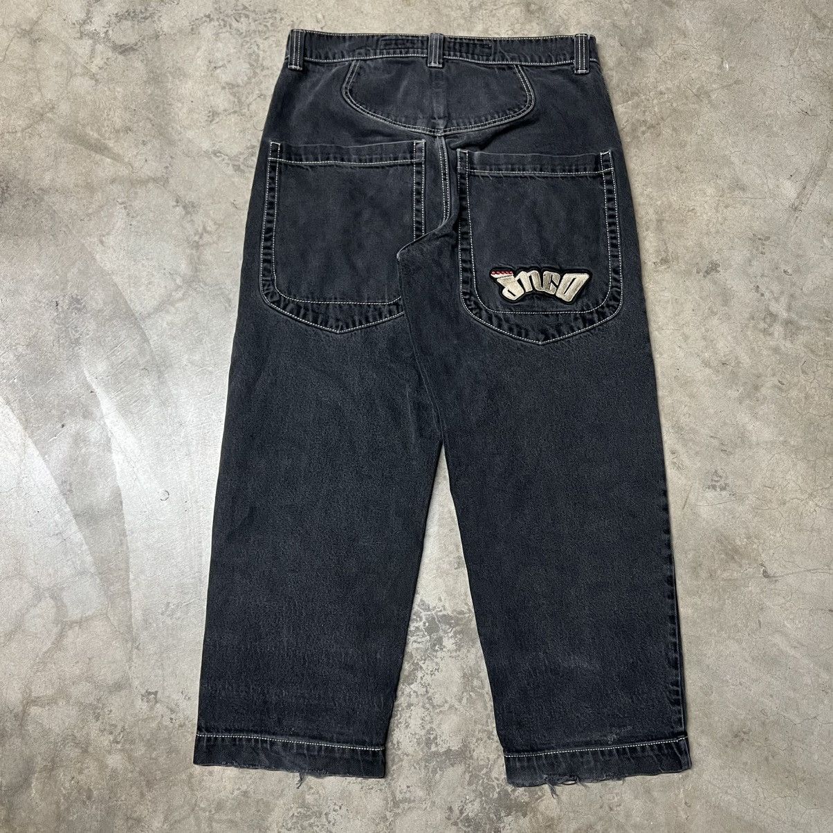 Vintage 2000’s JNCO Black BAGGY Wide-Leg Denim Jean