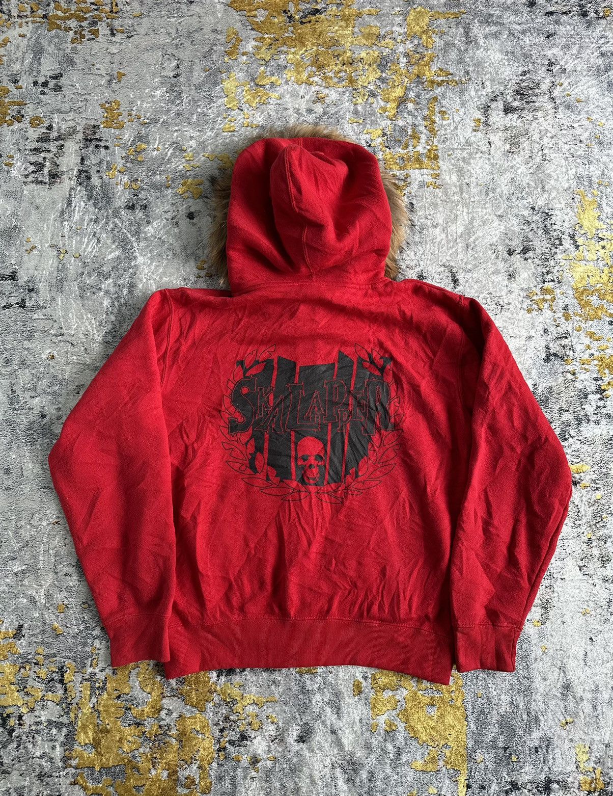 If Six Was Nine × Japanese Brand × Le Grande Bleu (L.G.B.) STAY SKAPUNK SKULL FUR ZIPHOODIE IFSIXWASNINE PUNK STYLED Size US M / EU 48-50 / 2 - 1 Thumbnail