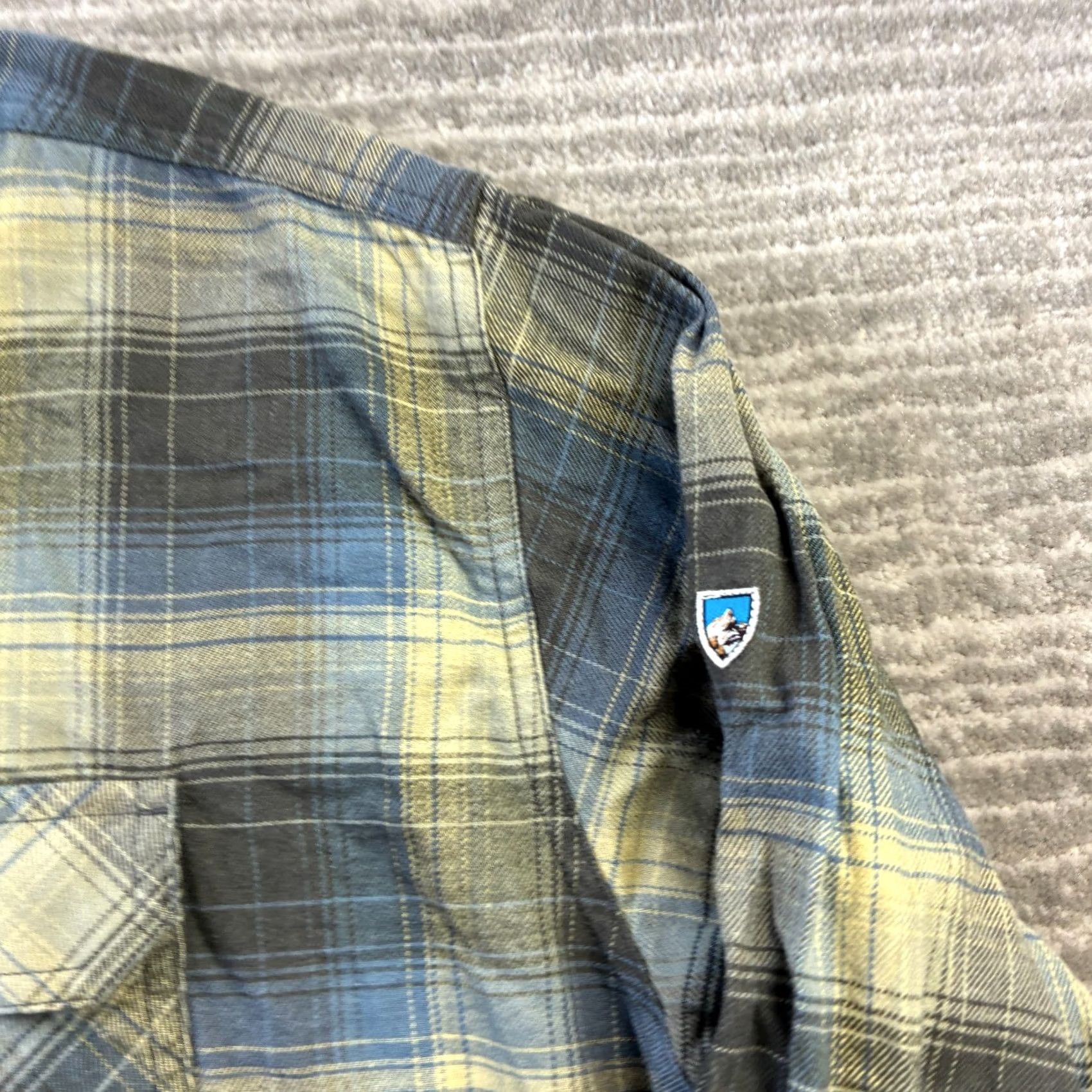 Vintage Kuhl Shirt Mens 2XL Green Plaid Dillingr Flannel Button-Up Long Sleeve Outdoor Casual Travel Workwear with Pockets Size US XXL / EU 58 / 5 - 5 Thumbnail
