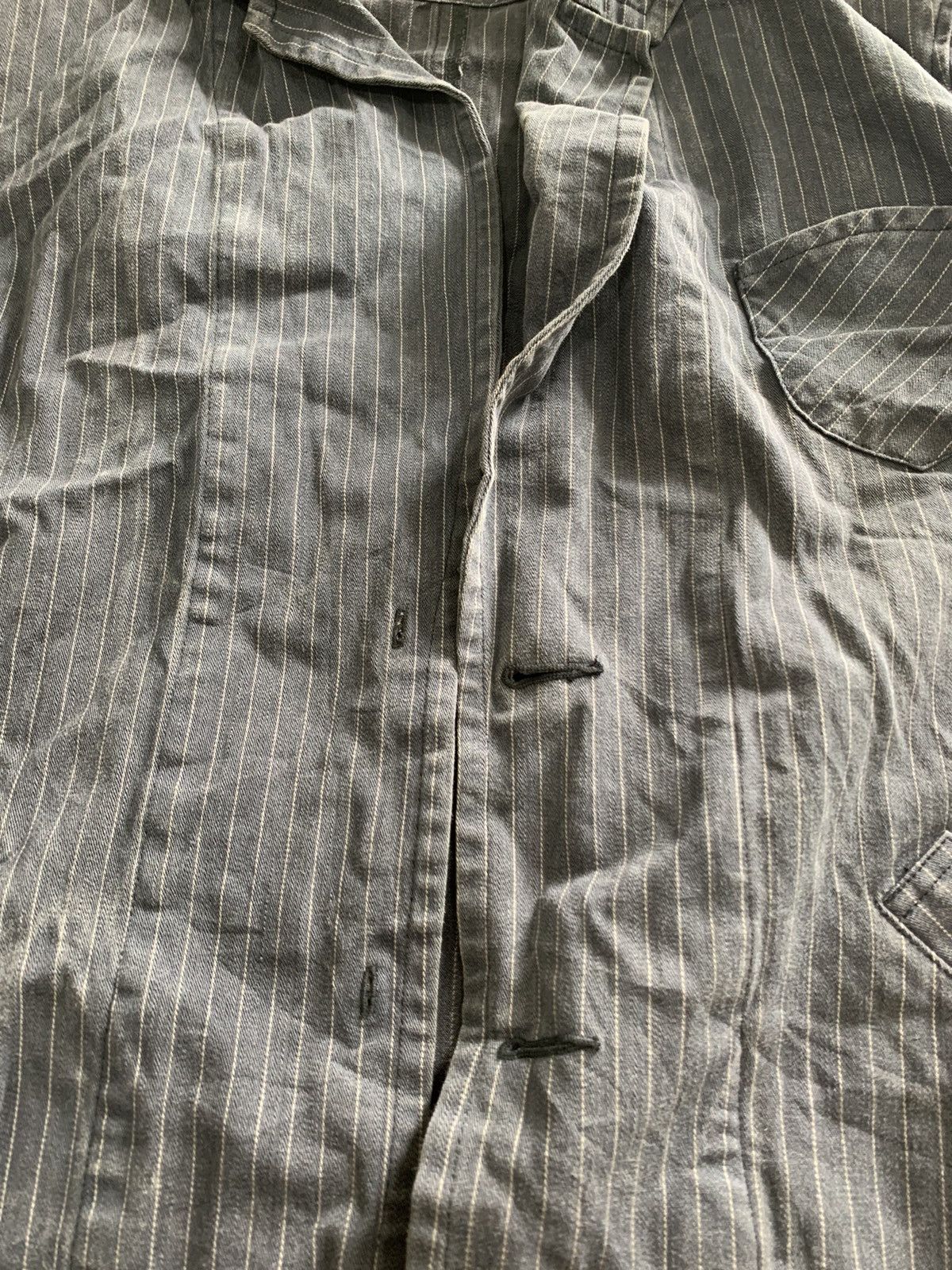Johnbull 💥JOHNBULL WORKWEAR JACKET DENIM STRIPED FADED Size US L / EU 52-54 / 3 - 4 Thumbnail
