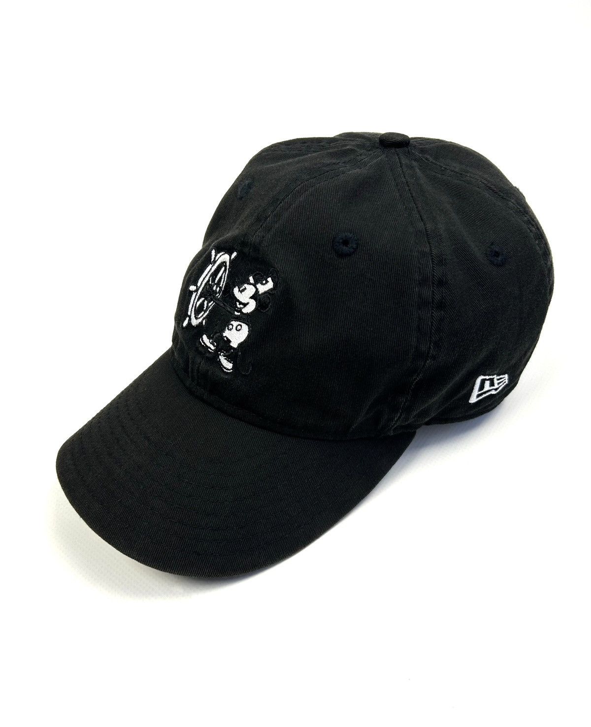 rare Mickey Mouse Vintage New Era x Disney Cap Black Hat Y2K