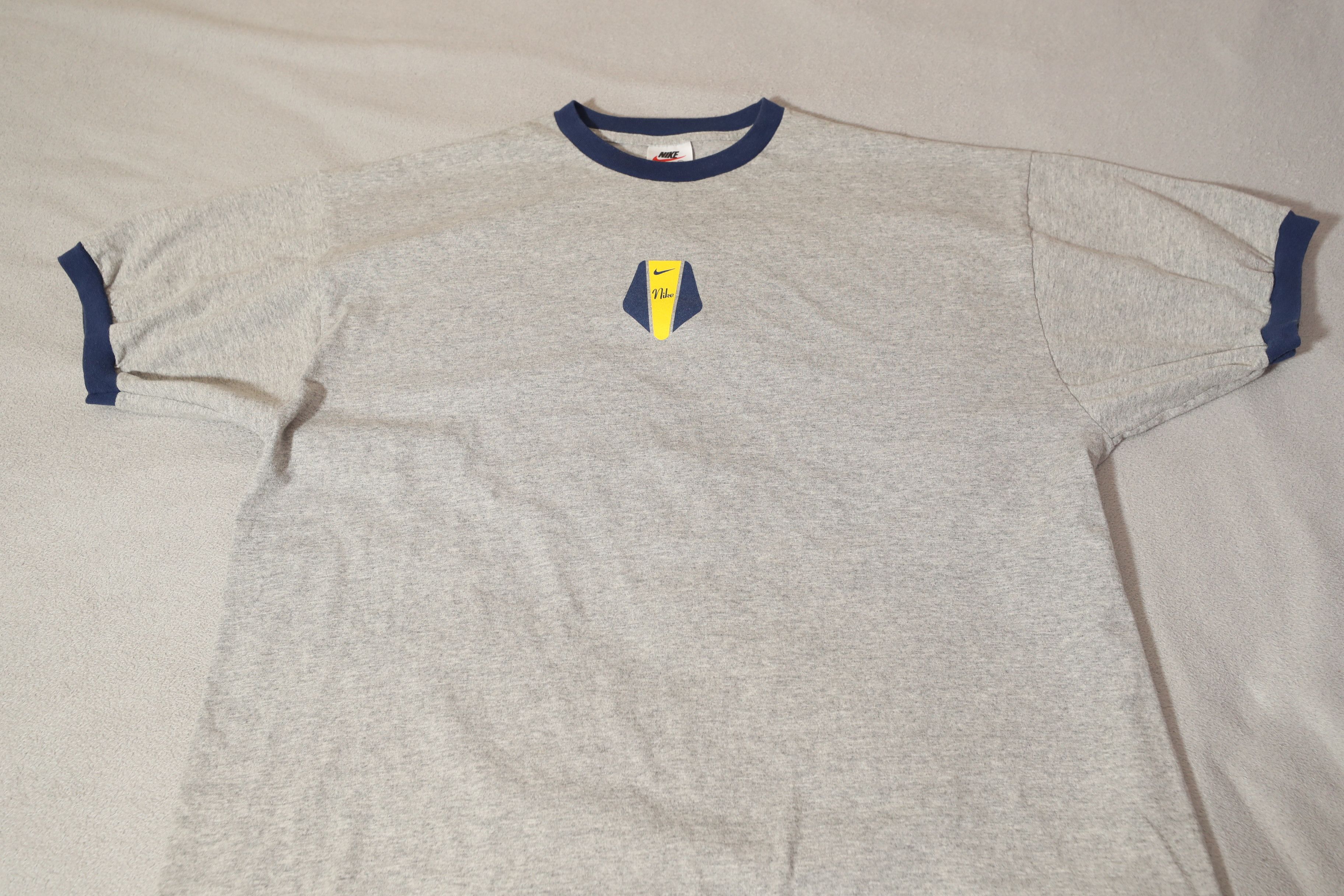Nike Nike Y2K 90s Nike Grey Ringer Tee (XXL) Size US XXL / EU 58 / 5 - 3 Thumbnail