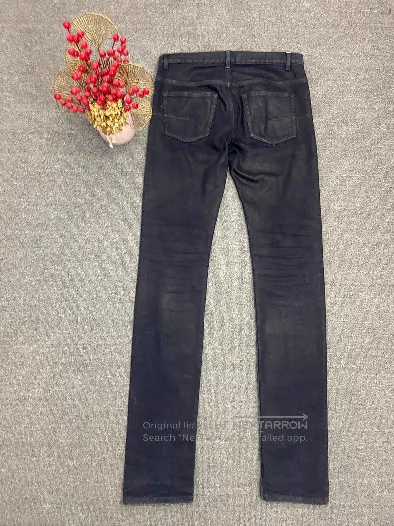 Dior Dior Paint Brushed Gold Dust Deep Blue Stretch Jeans Size US 29 - 8 Thumbnail
