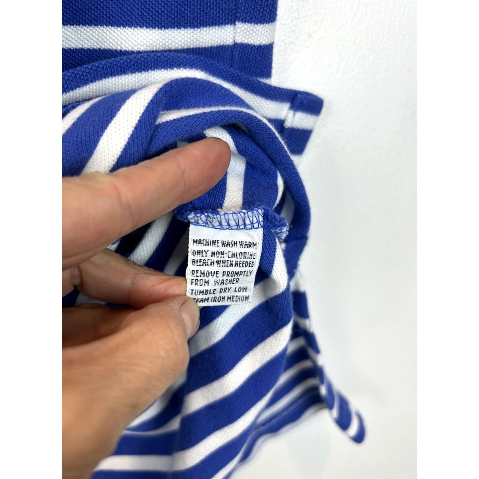 Polo Ralph Lauren Polo Ralph Lauren Polo Shirt Men XL Logo Golf Cotton Stripe BluePreppy Nautical Shirt Short Sleeve Collared Blue White Classic Logo Men XL Size US XL / EU 56 / 4 - 8 Thumbnail