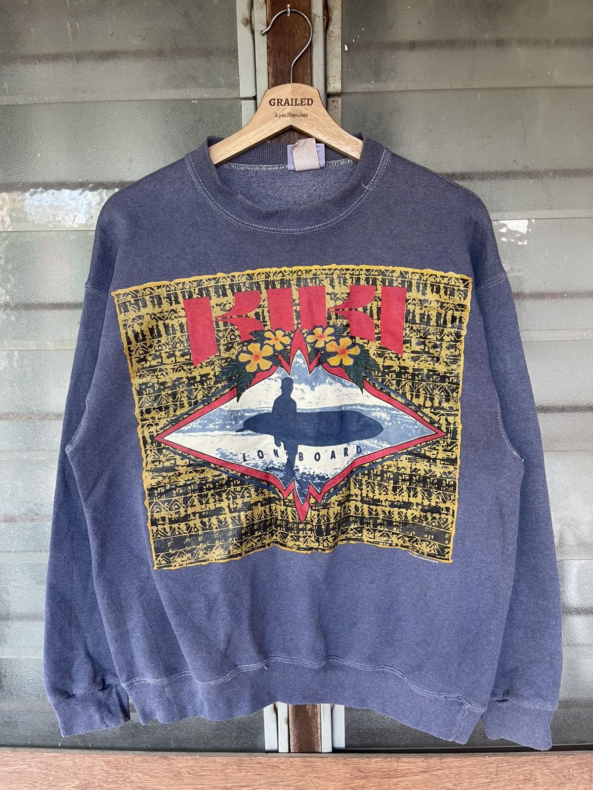 Sun Surf Vintage 90's KIKI Long Board Surf Island Communications Size US L / EU 52-54 / 3 - 1 Thumbnail